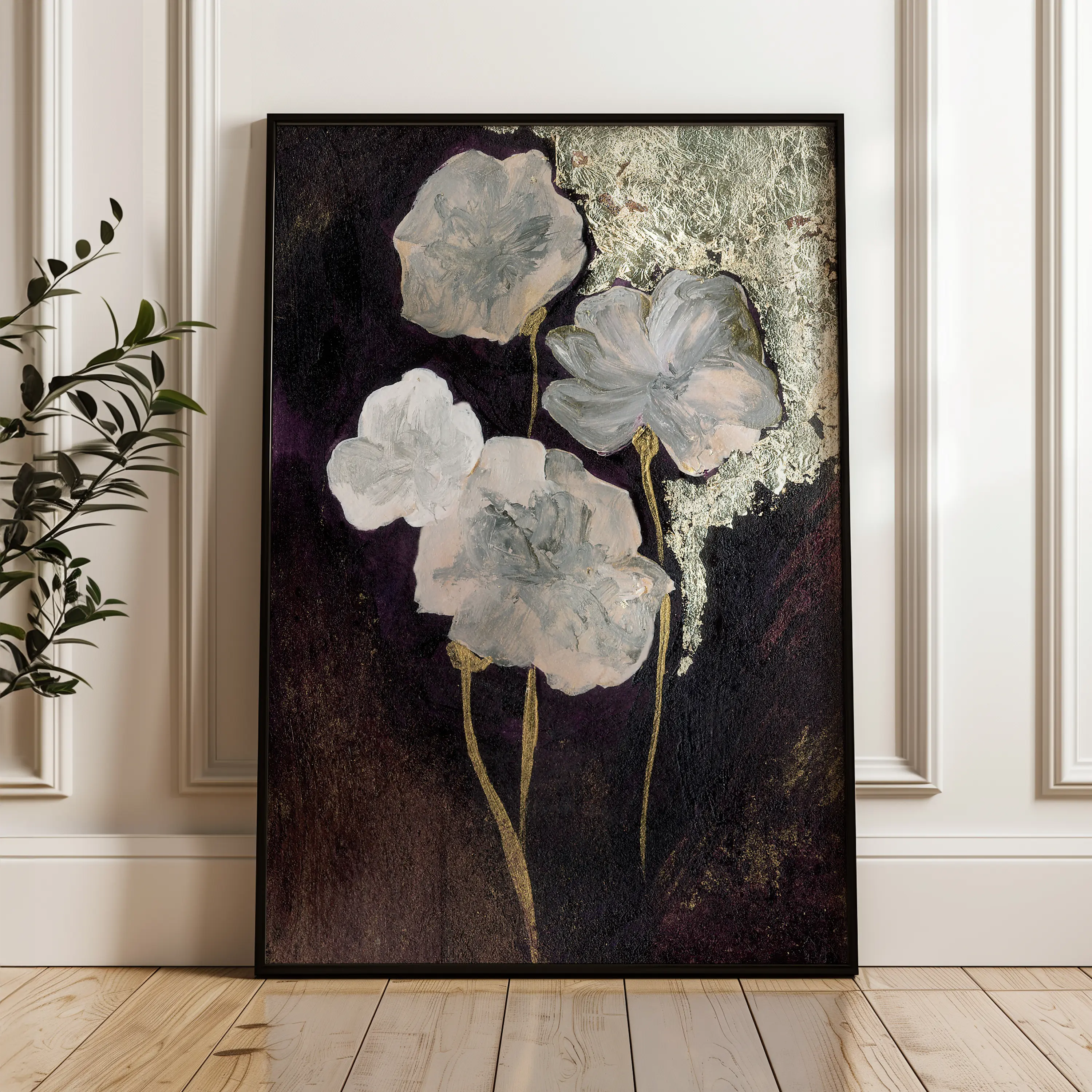 Floral Canvas Wall Art WAD530-F 90 x 60 cm / Stretched on hidden frame