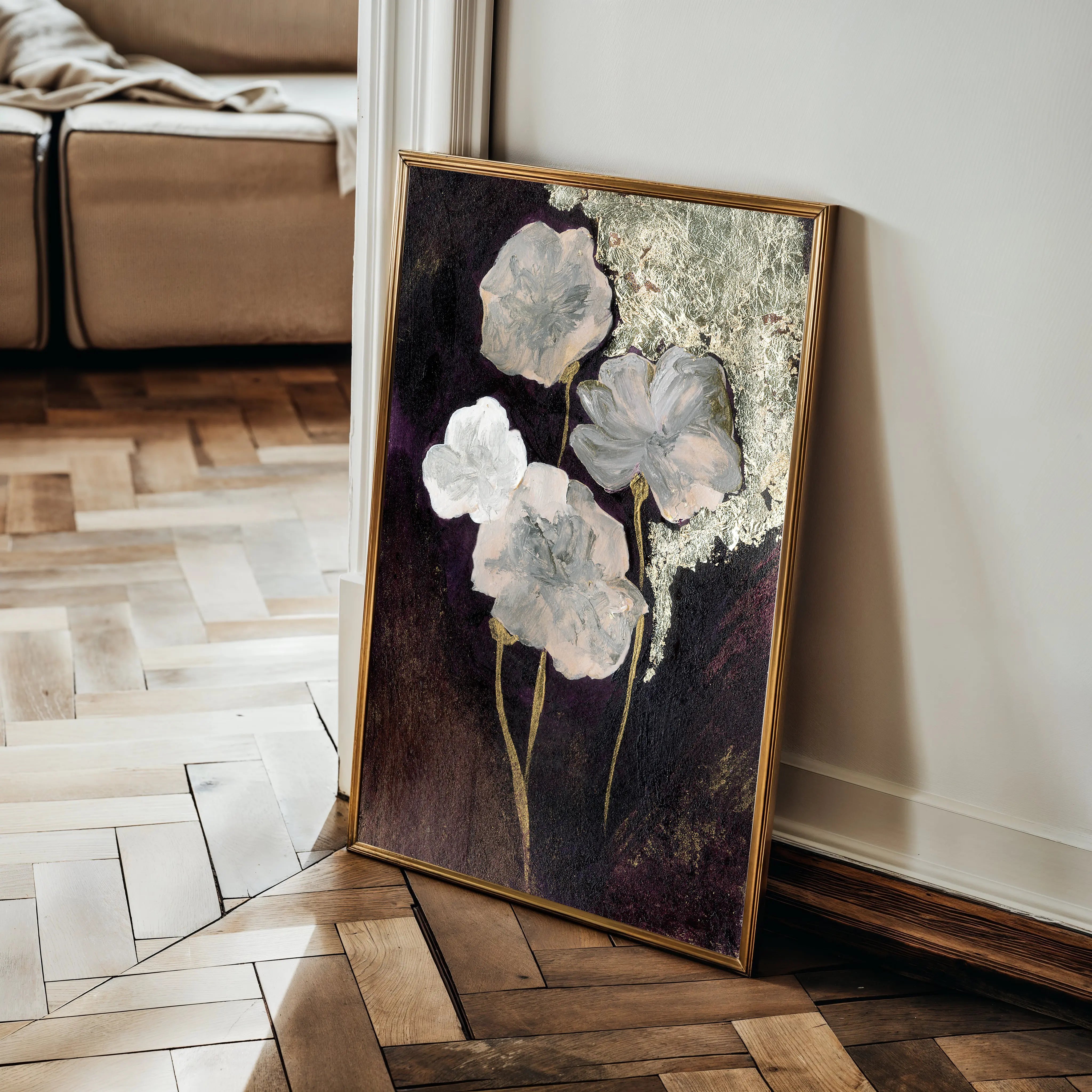 Floral Canvas Wall Art WAD530-F 90 x 60 cm / Stretched on hidden frame