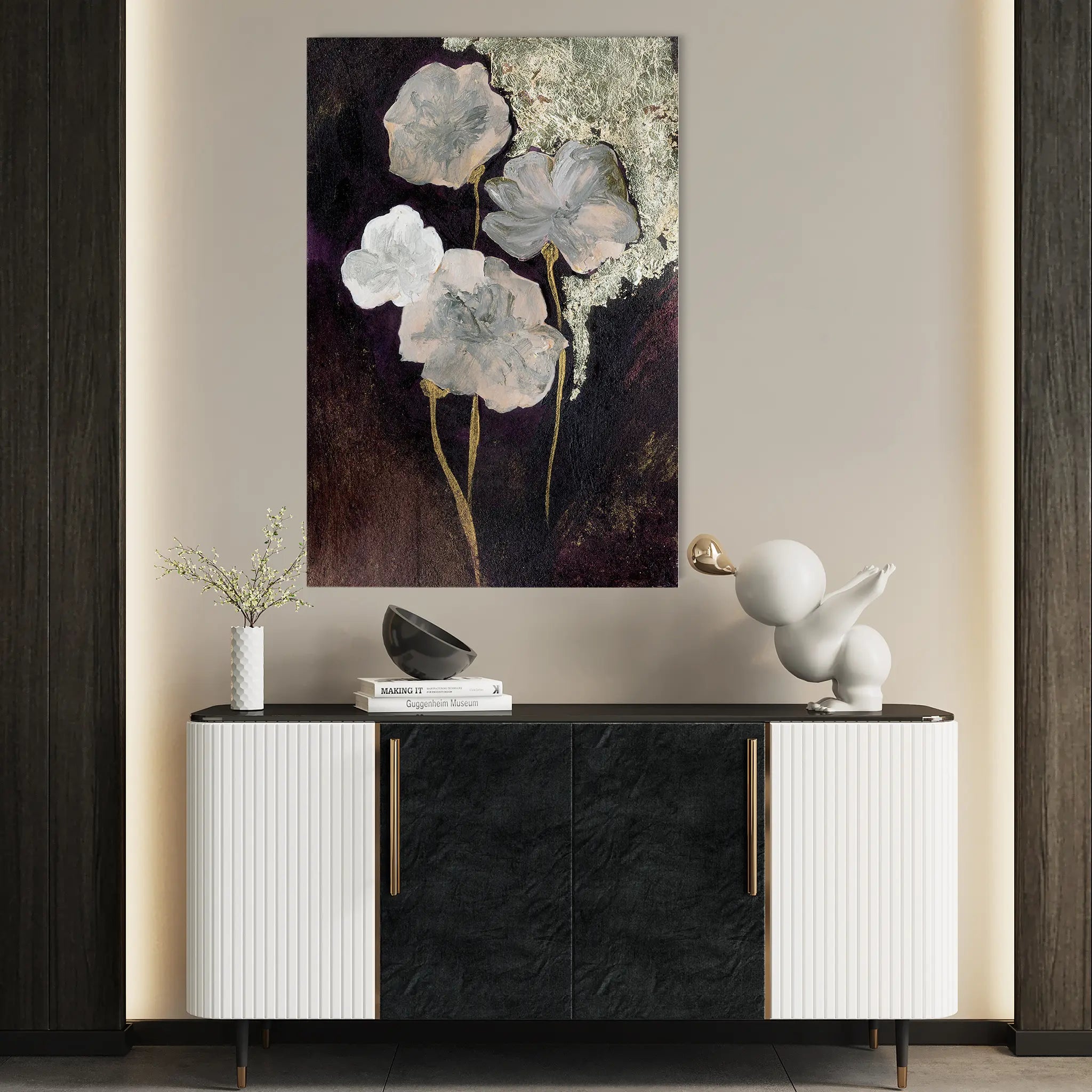 Floral Canvas Wall Art WAD530-F 90 x 60 cm / Stretched on hidden frame