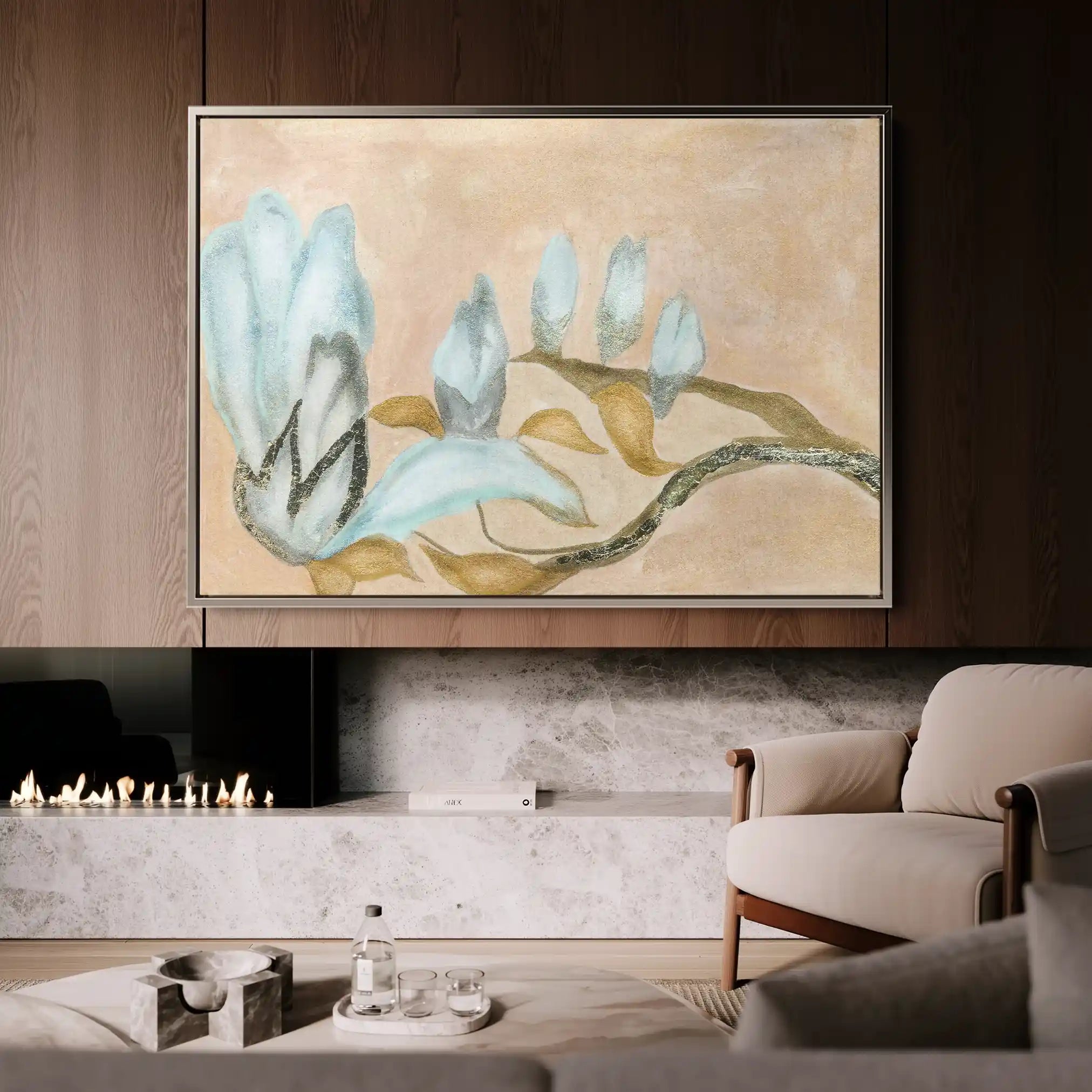 Floral Canvas Wall Art WAD531-F 90 x 60 cm / Stretched on hidden frame