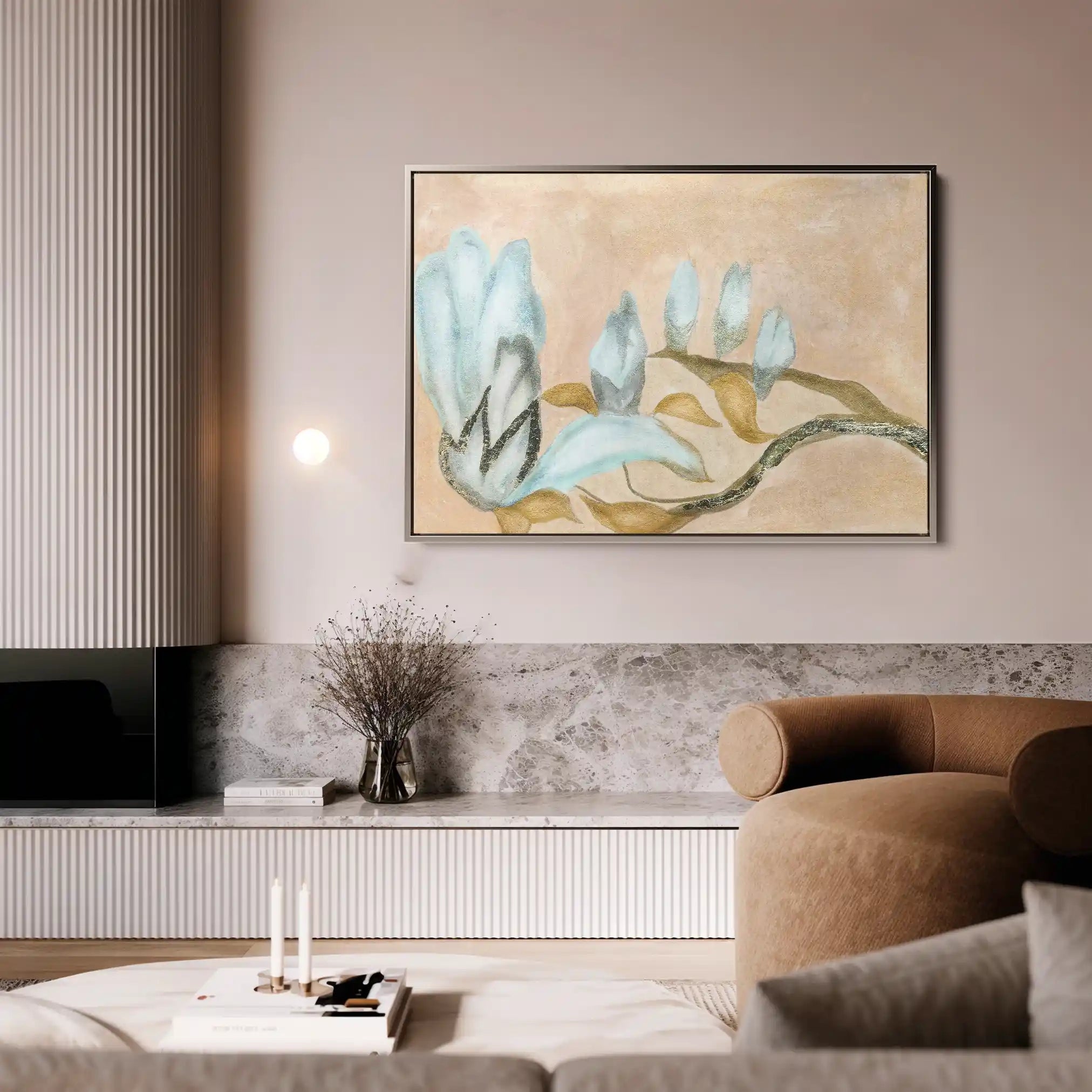 Floral Canvas Wall Art WAD531-F 90 x 60 cm / Stretched on hidden frame
