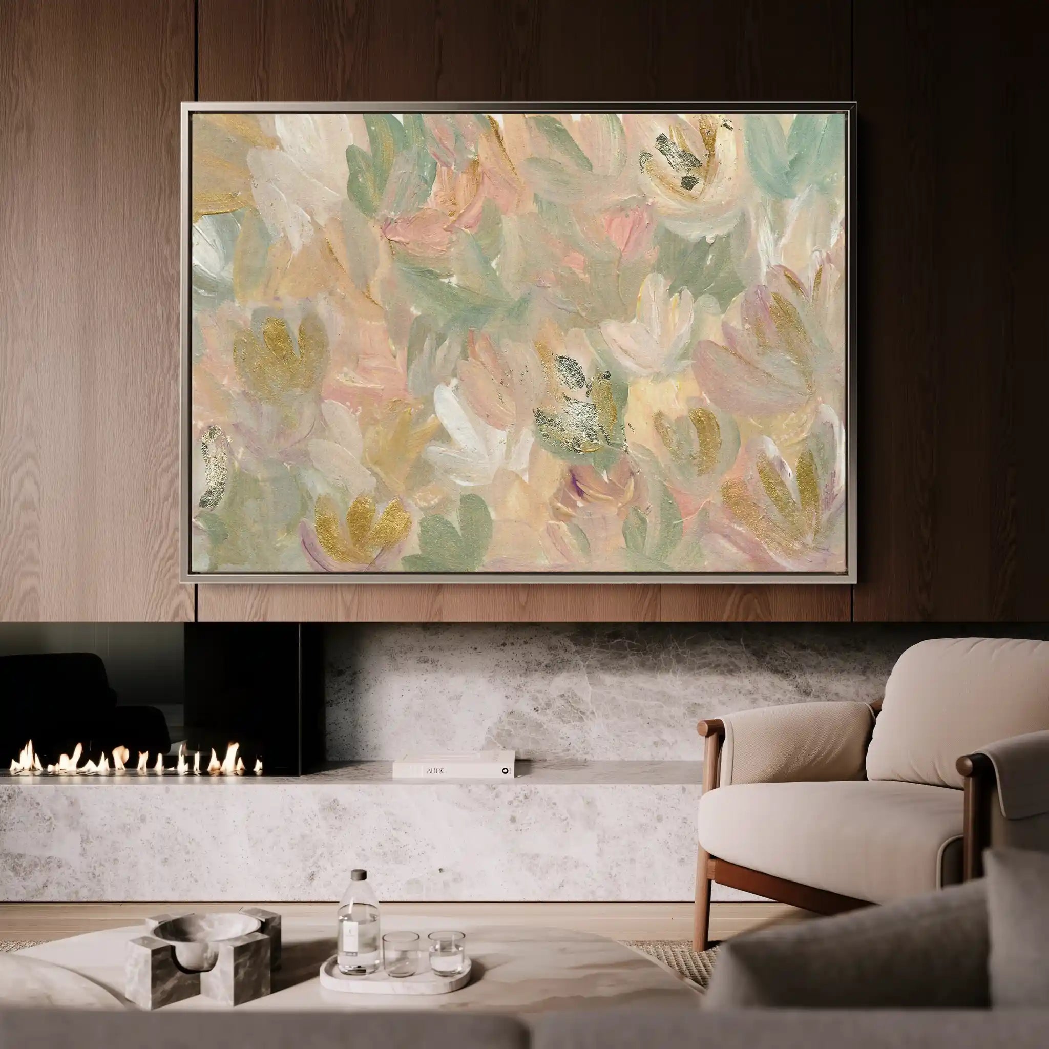Floral Canvas Wall Art WAD533-F 90 x 60 cm / Stretched on hidden frame
