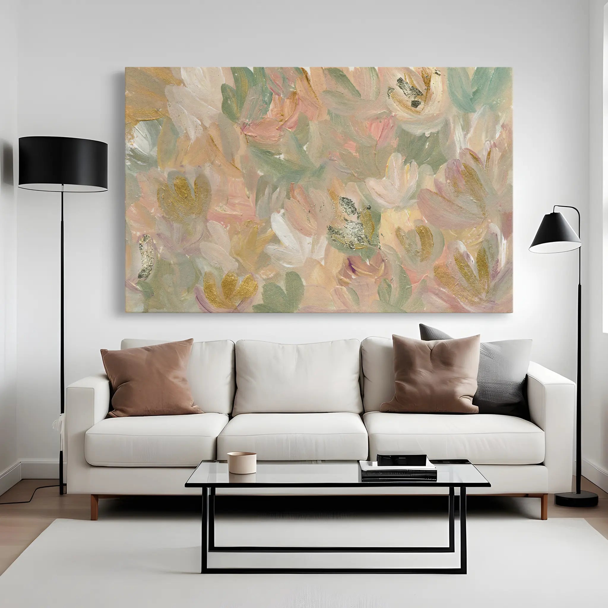 Floral Canvas Wall Art WAD533-F 90 x 60 cm / Stretched on hidden frame