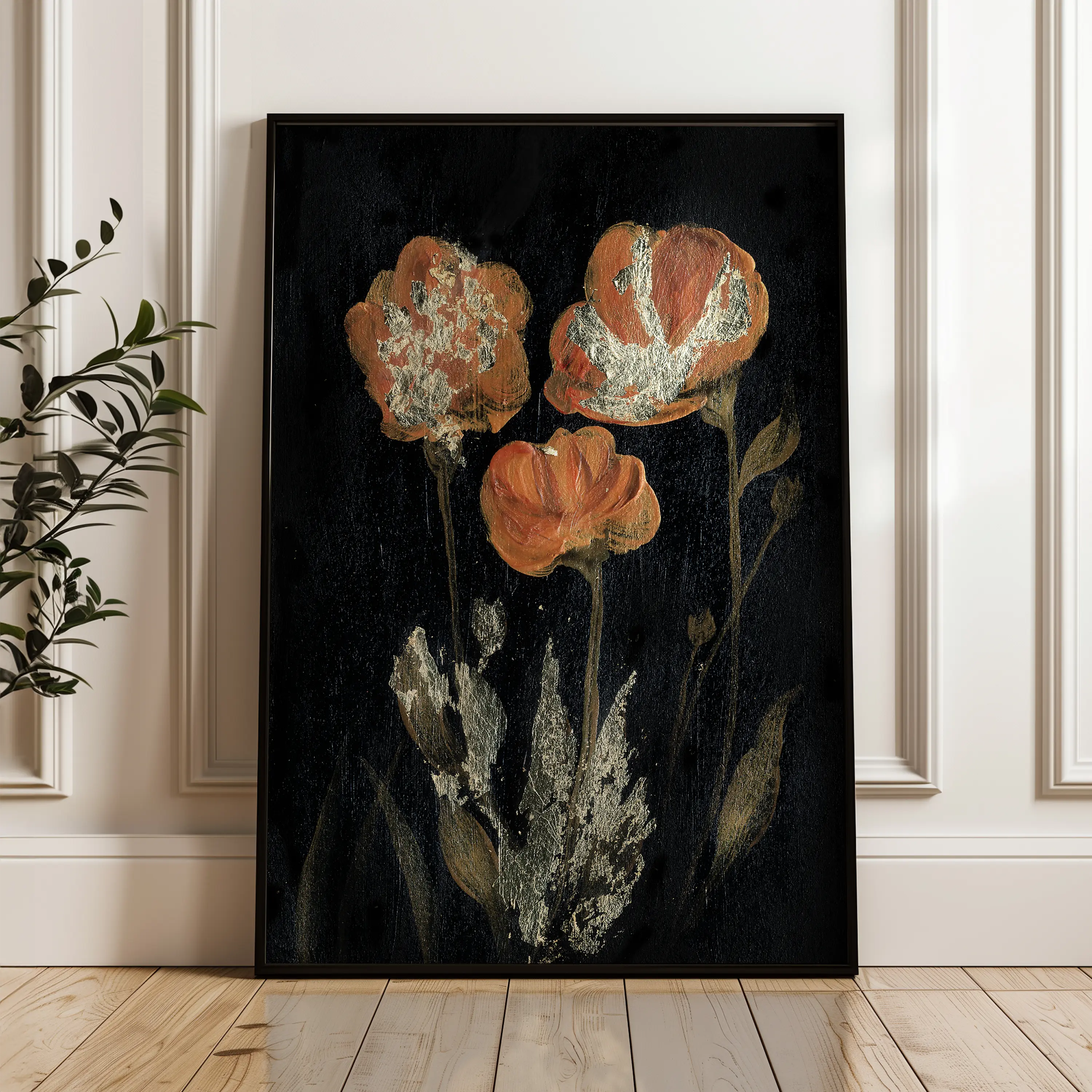 Floral Canvas Wall Art WAD534-F 90 x 60 cm / Stretched on hidden frame