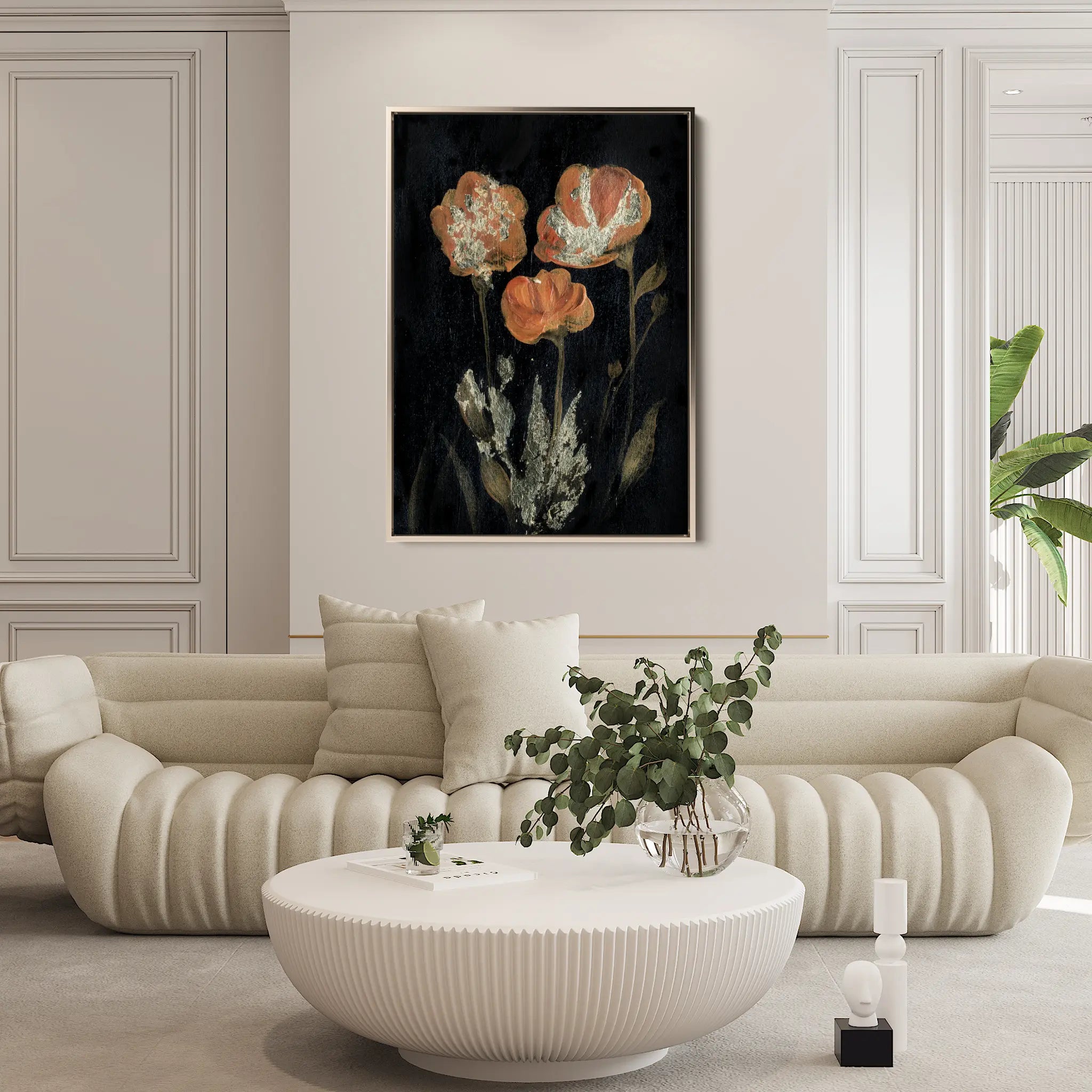 Floral Canvas Wall Art WAD534-F 90 x 60 cm / Stretched on hidden frame