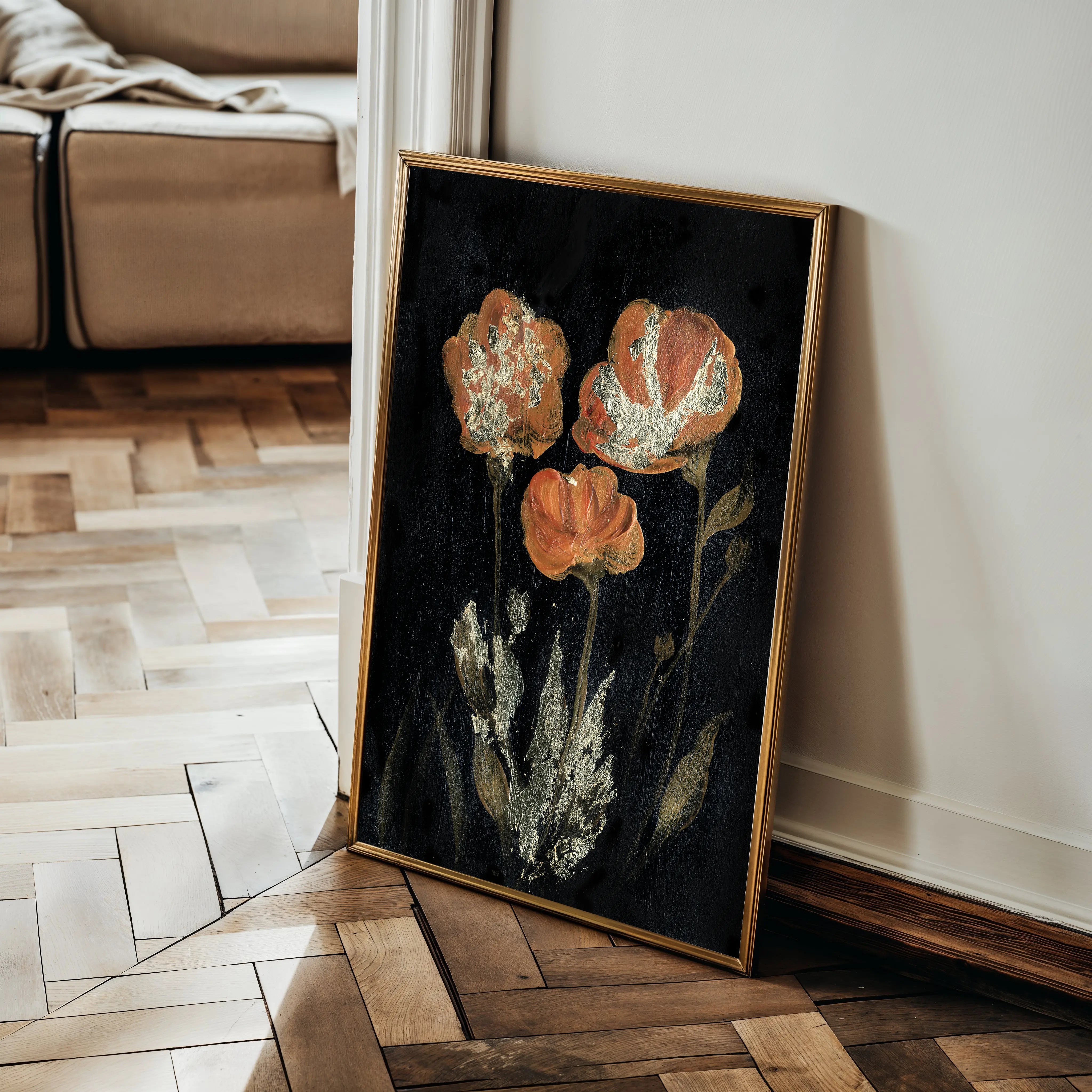 Floral Canvas Wall Art WAD534-F 90 x 60 cm / Stretched on hidden frame