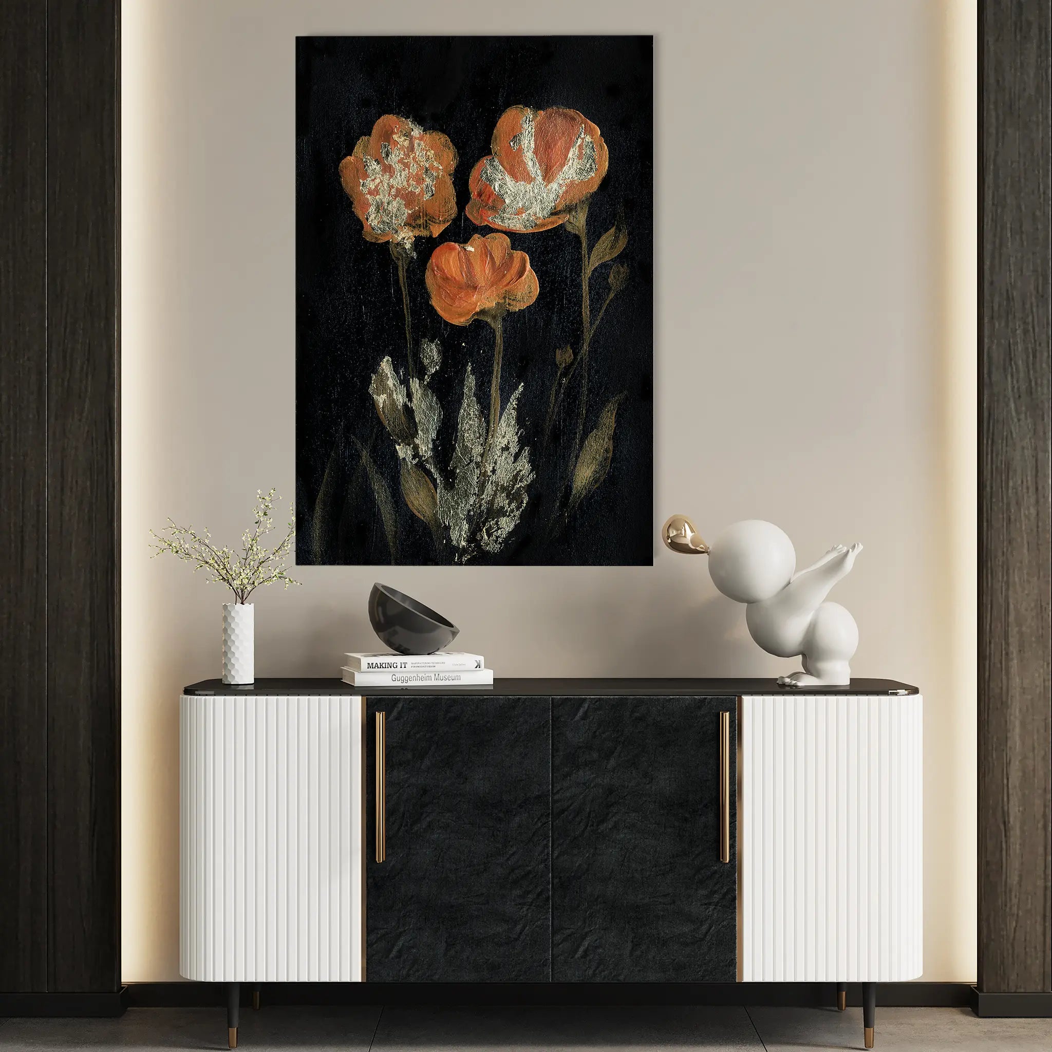 Floral Canvas Wall Art WAD534-F 90 x 60 cm / Stretched on hidden frame