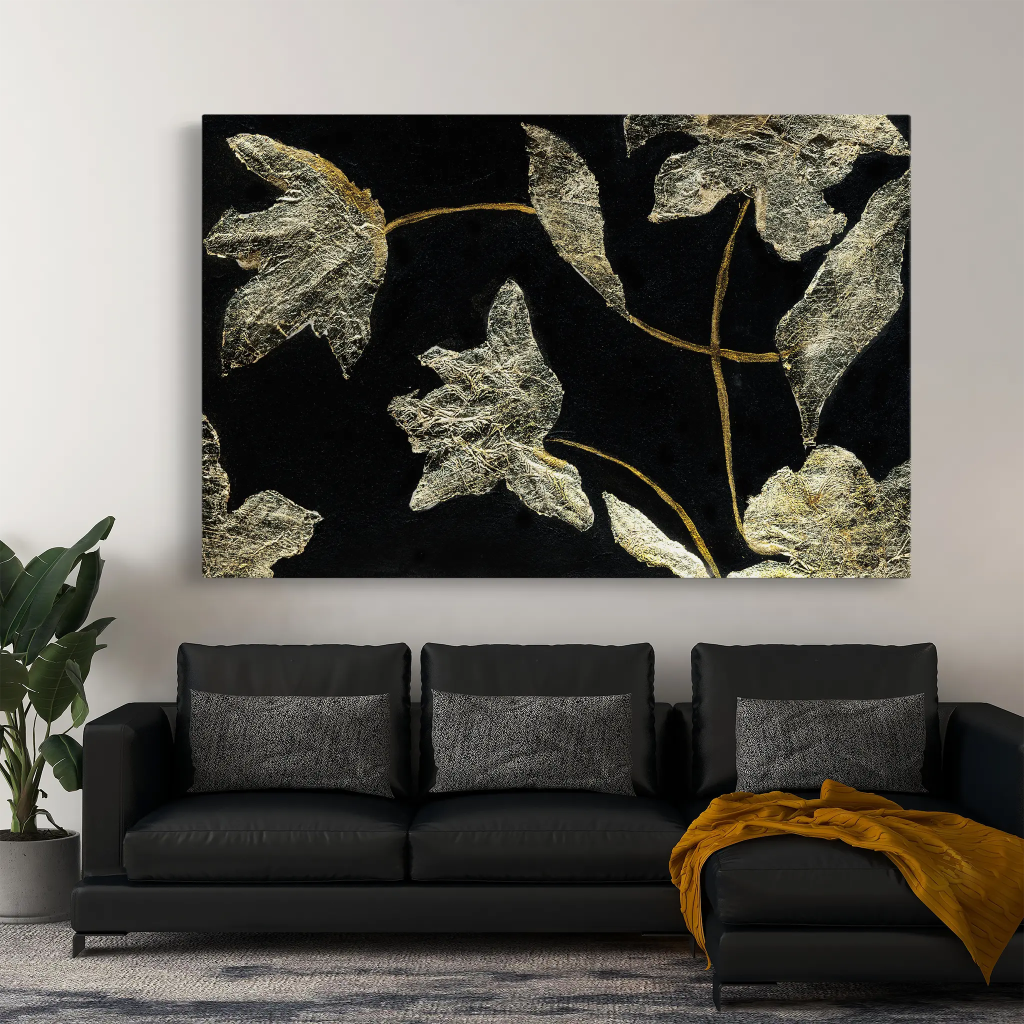 Floral Canvas Wall Art WAD535-F 90 x 60 cm / Stretched on hidden frame