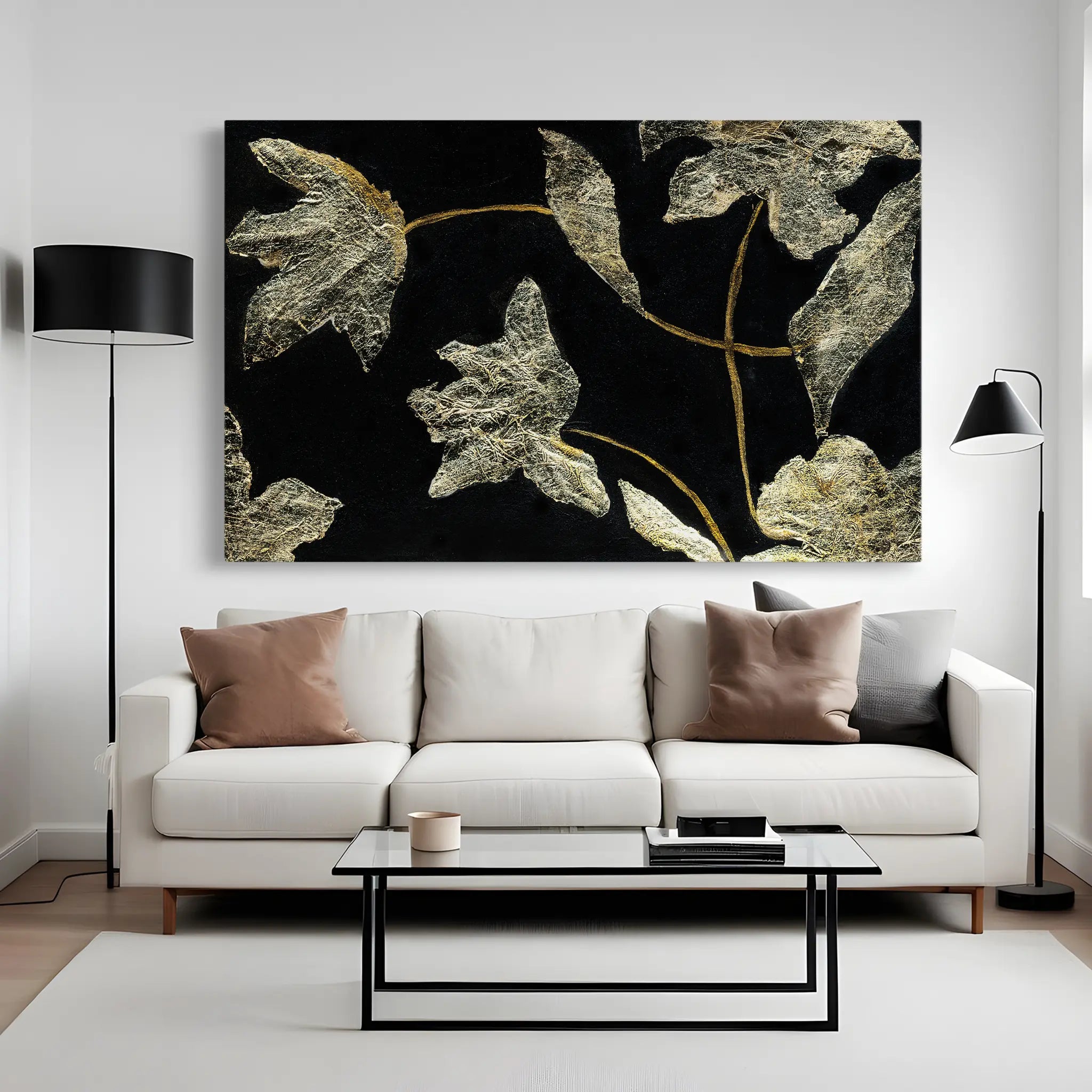 Floral Canvas Wall Art WAD535-F 90 x 60 cm / Stretched on hidden frame