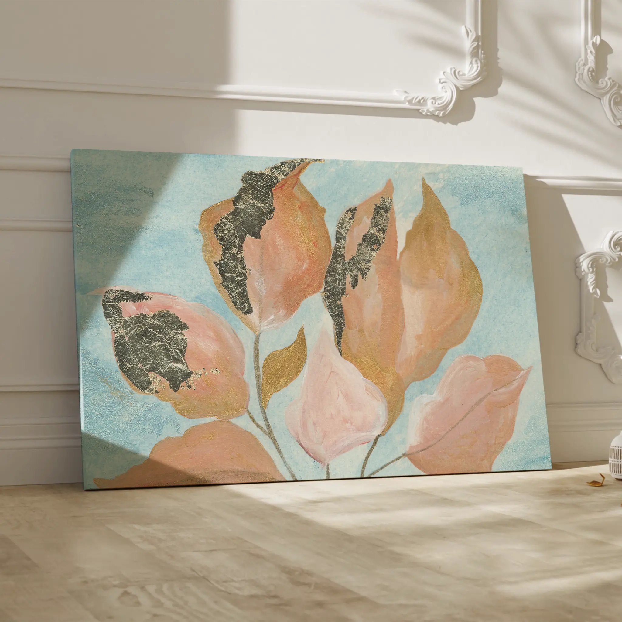 Floral Canvas Wall Art WAD536-F 90 x 60 cm / Stretched on hidden frame