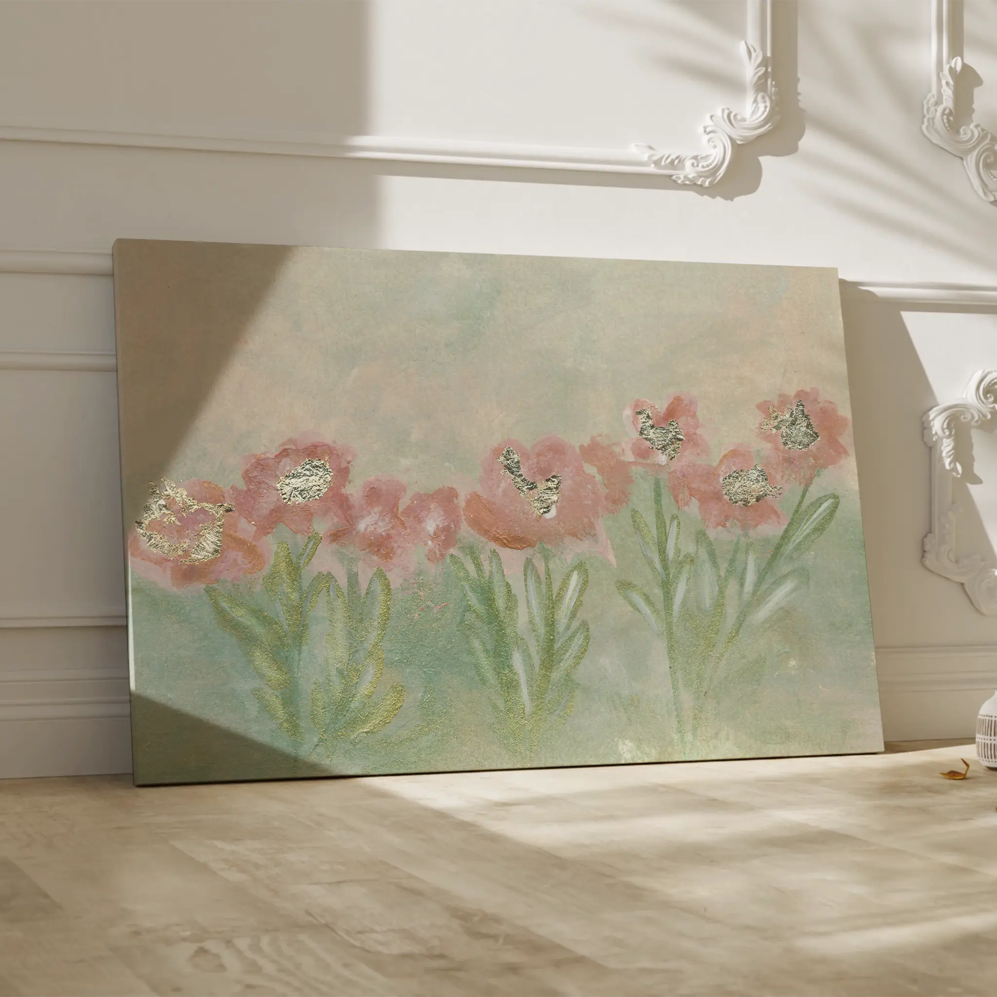 Floral Canvas Wall Art WAD537-F 90 x 60 cm / Stretched on hidden frame