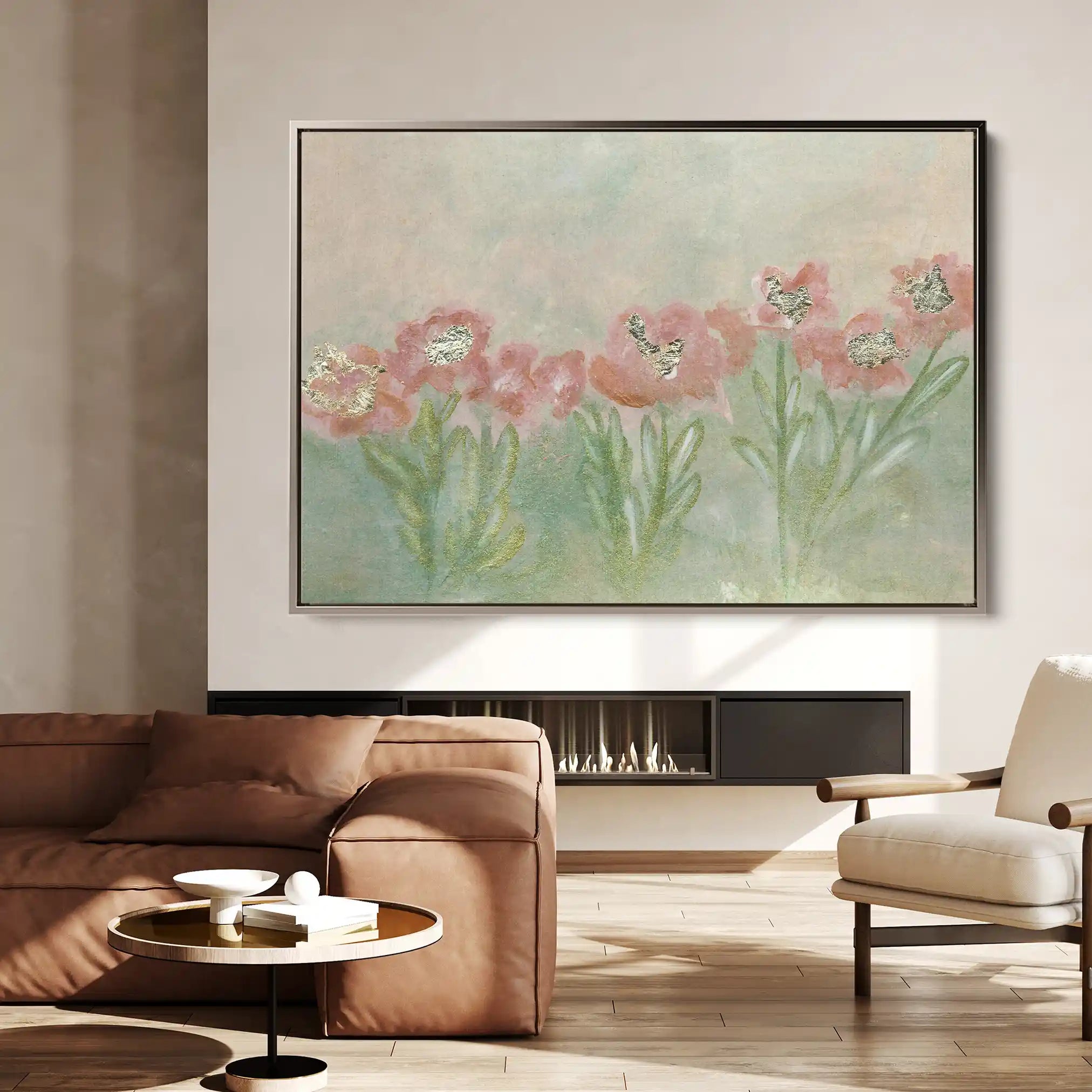 Floral Canvas Wall Art WAD537-F 90 x 60 cm / Stretched on hidden frame