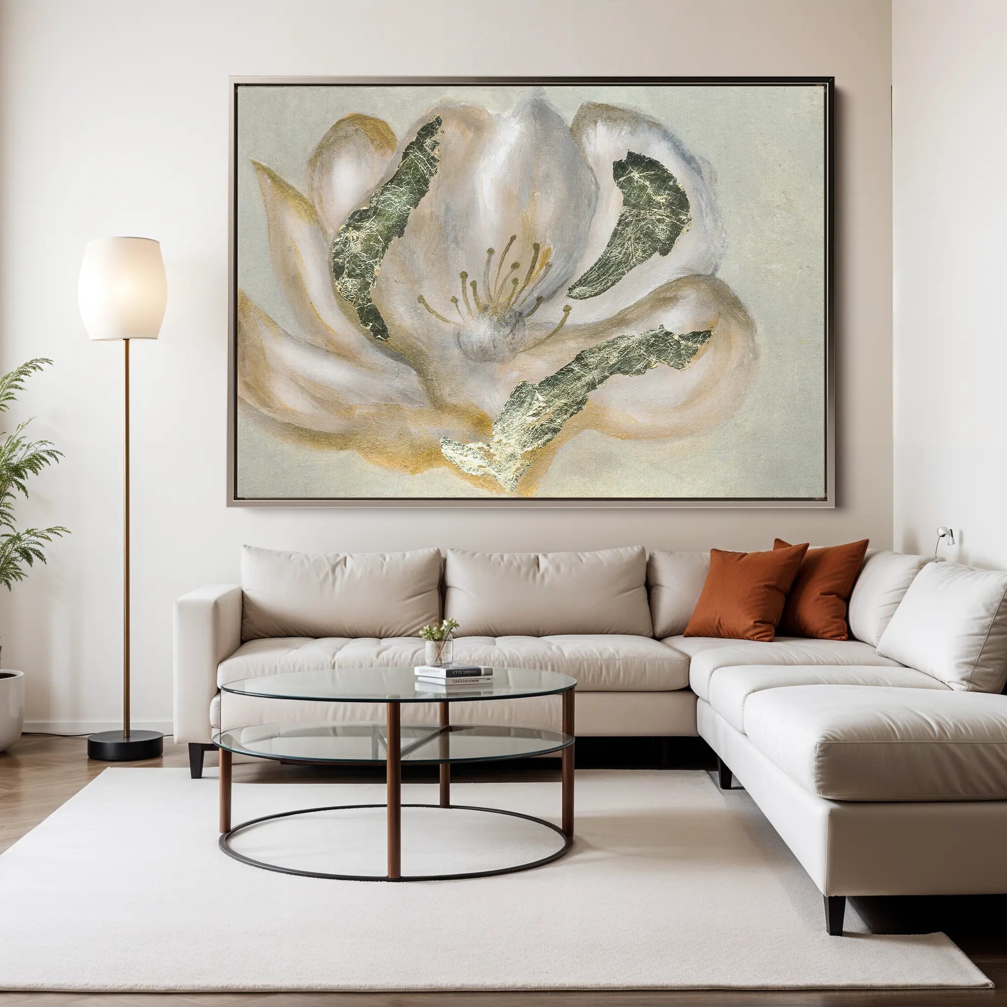 Floral Canvas Wall Art WAD539-F 90 x 60 cm / Stretched on hidden frame