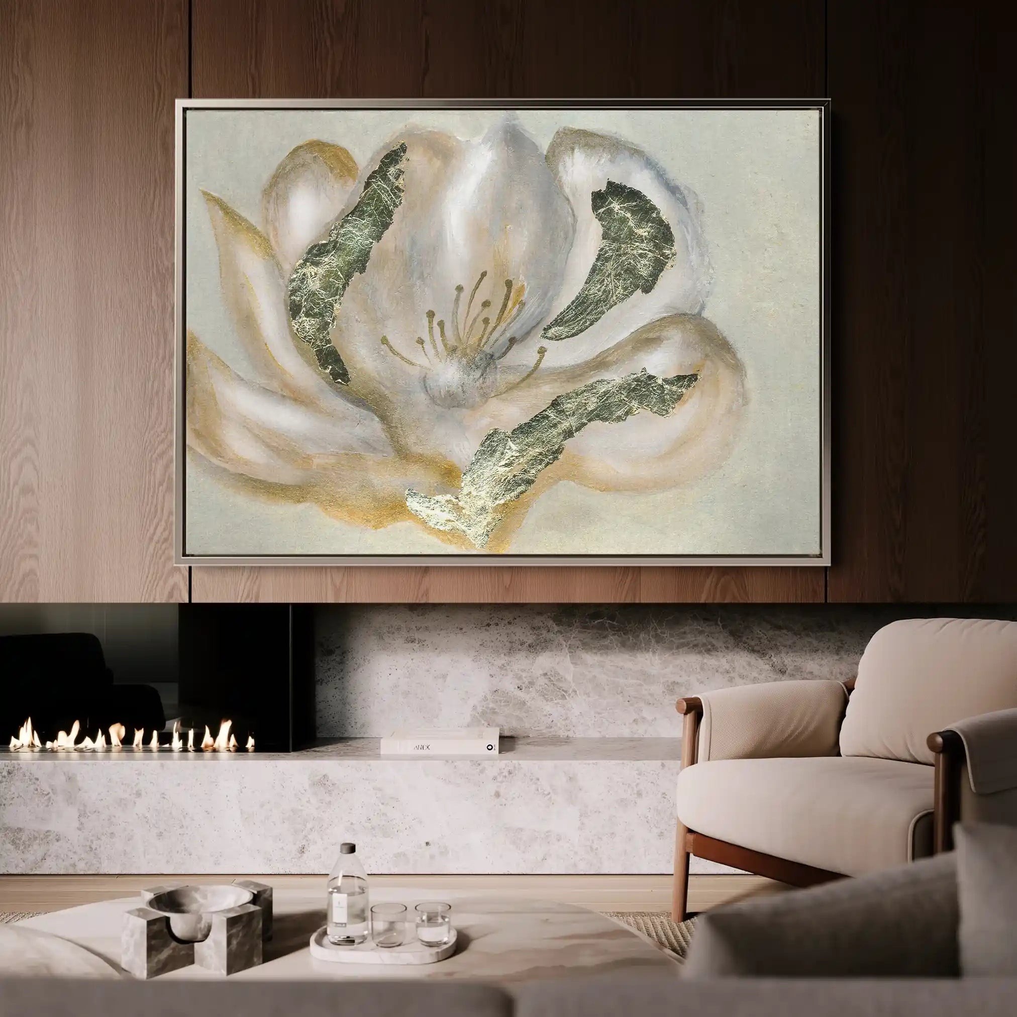 Floral Canvas Wall Art WAD539-F 90 x 60 cm / Stretched on hidden frame