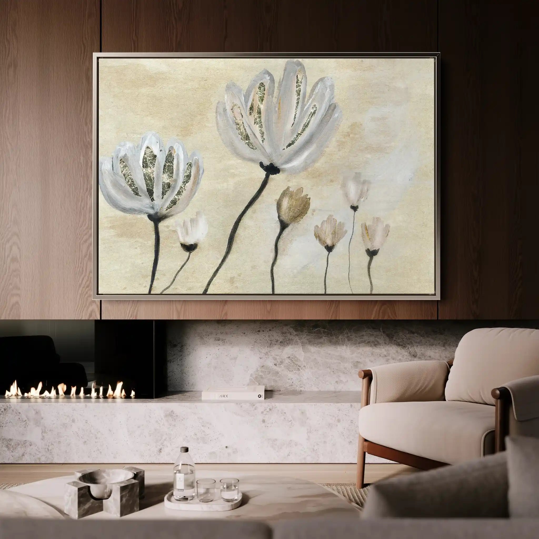Floral Canvas Wall Art WAD540-F 90 x 60 cm / Stretched on hidden frame