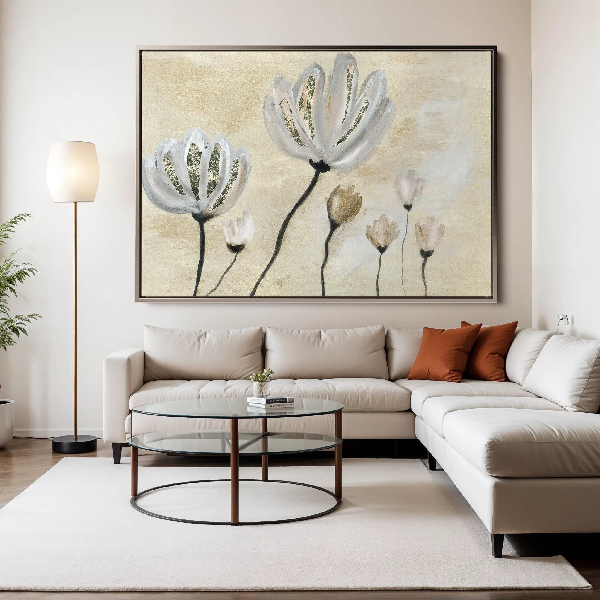 Floral Canvas Wall Art WAD540-F 90 x 60 cm / Stretched on hidden frame