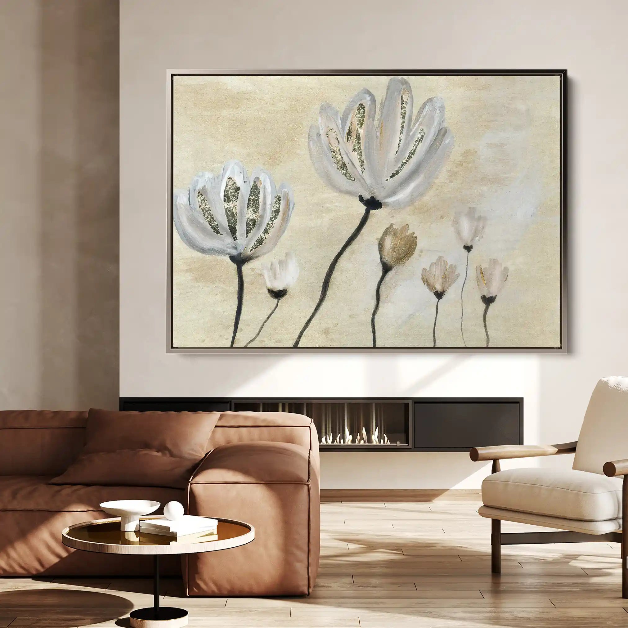 Floral Canvas Wall Art WAD540-F 90 x 60 cm / Stretched on hidden frame