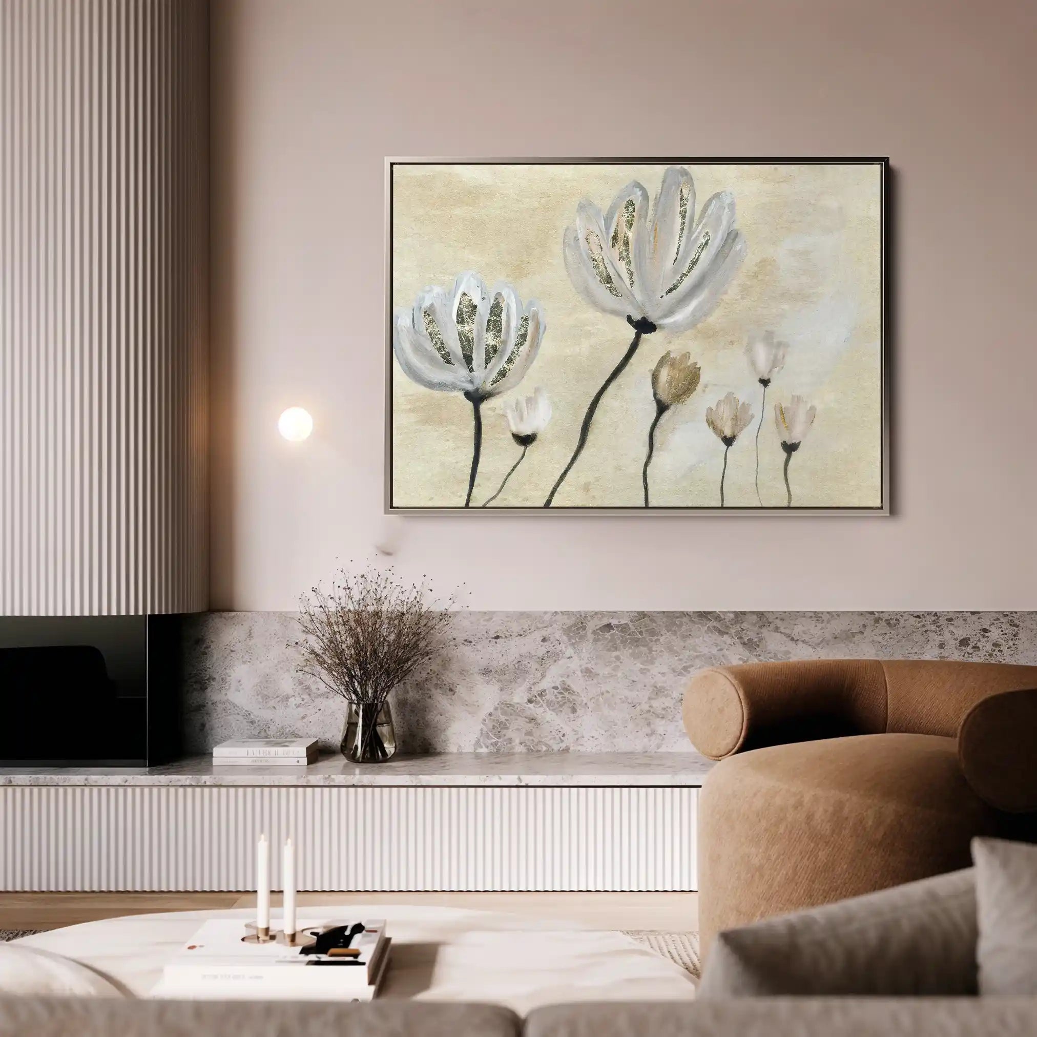 Floral Canvas Wall Art WAD540-F 90 x 60 cm / Stretched on hidden frame