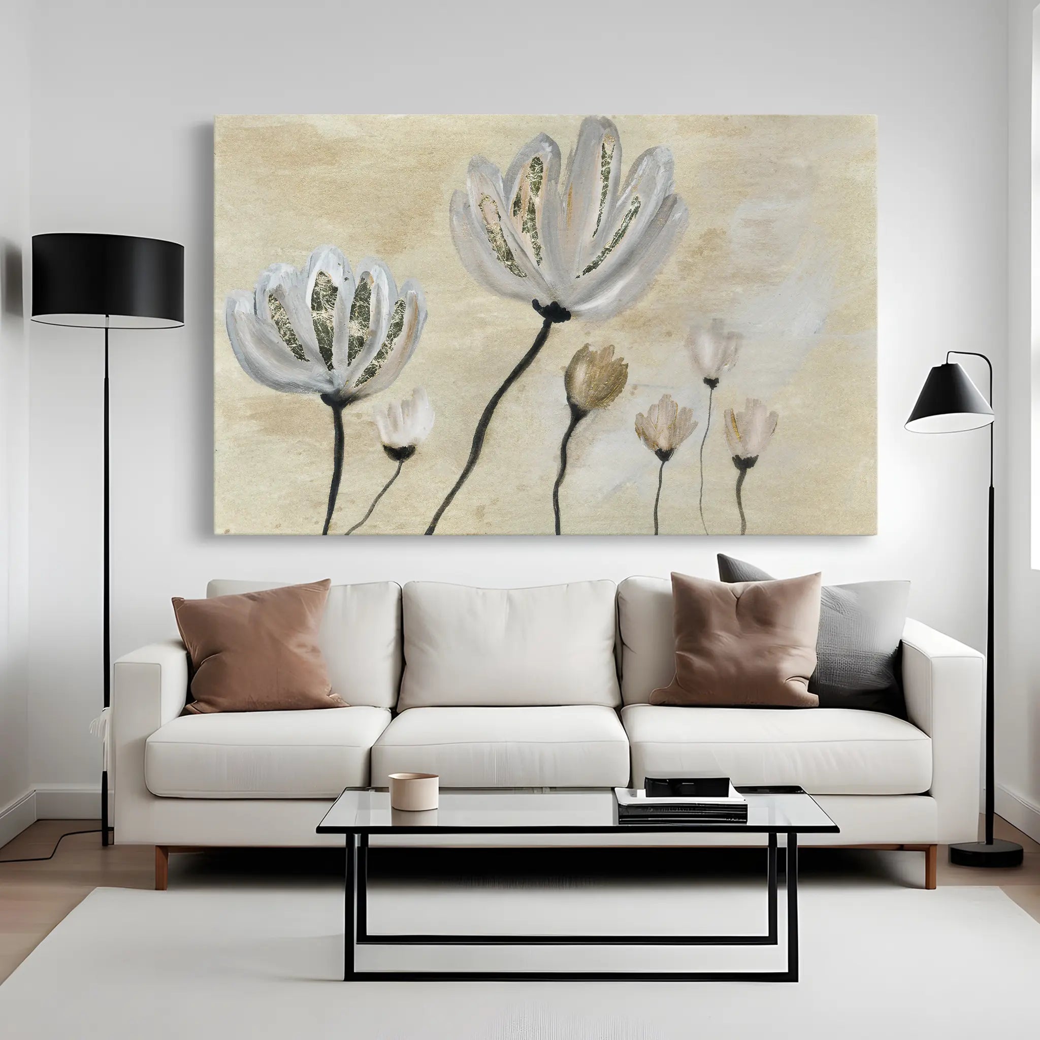 Floral Canvas Wall Art WAD540-F 90 x 60 cm / Stretched on hidden frame