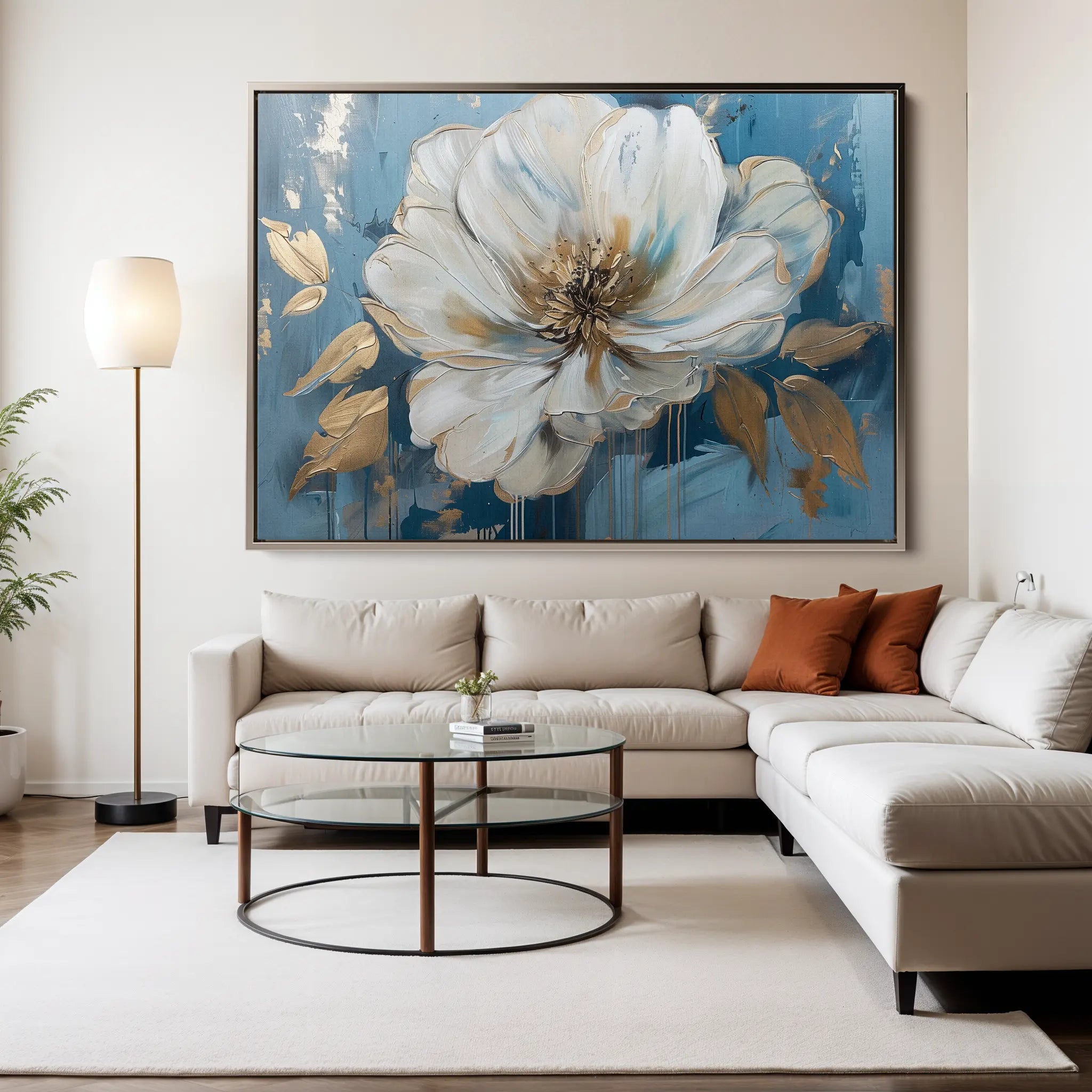 Floral Canvas Wall Art WAD543-F 90 x 60 cm / Stretched on hidden frame