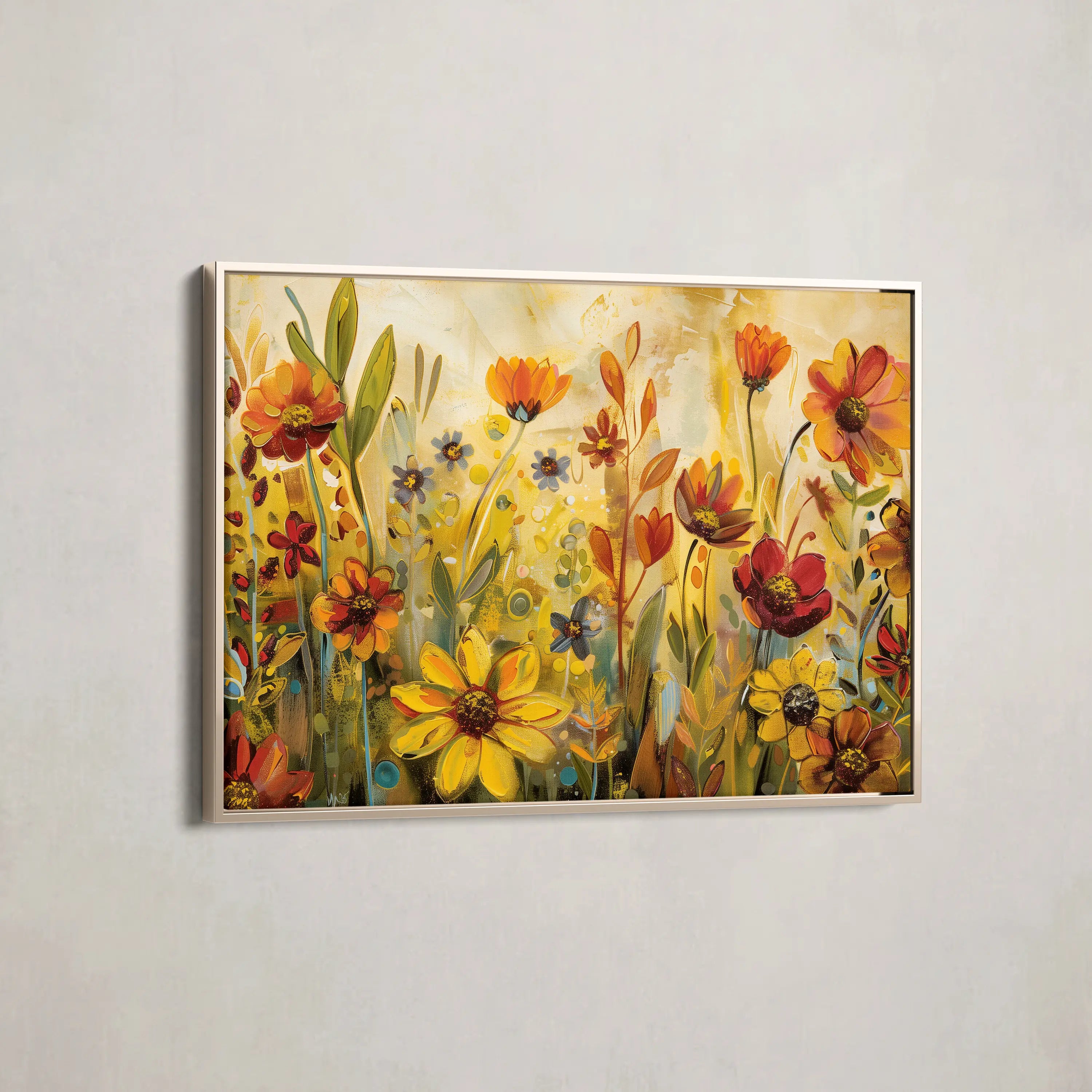 Floral Canvas Wall Art WAD545-F 90 x 60 cm / Stretched on hidden frame