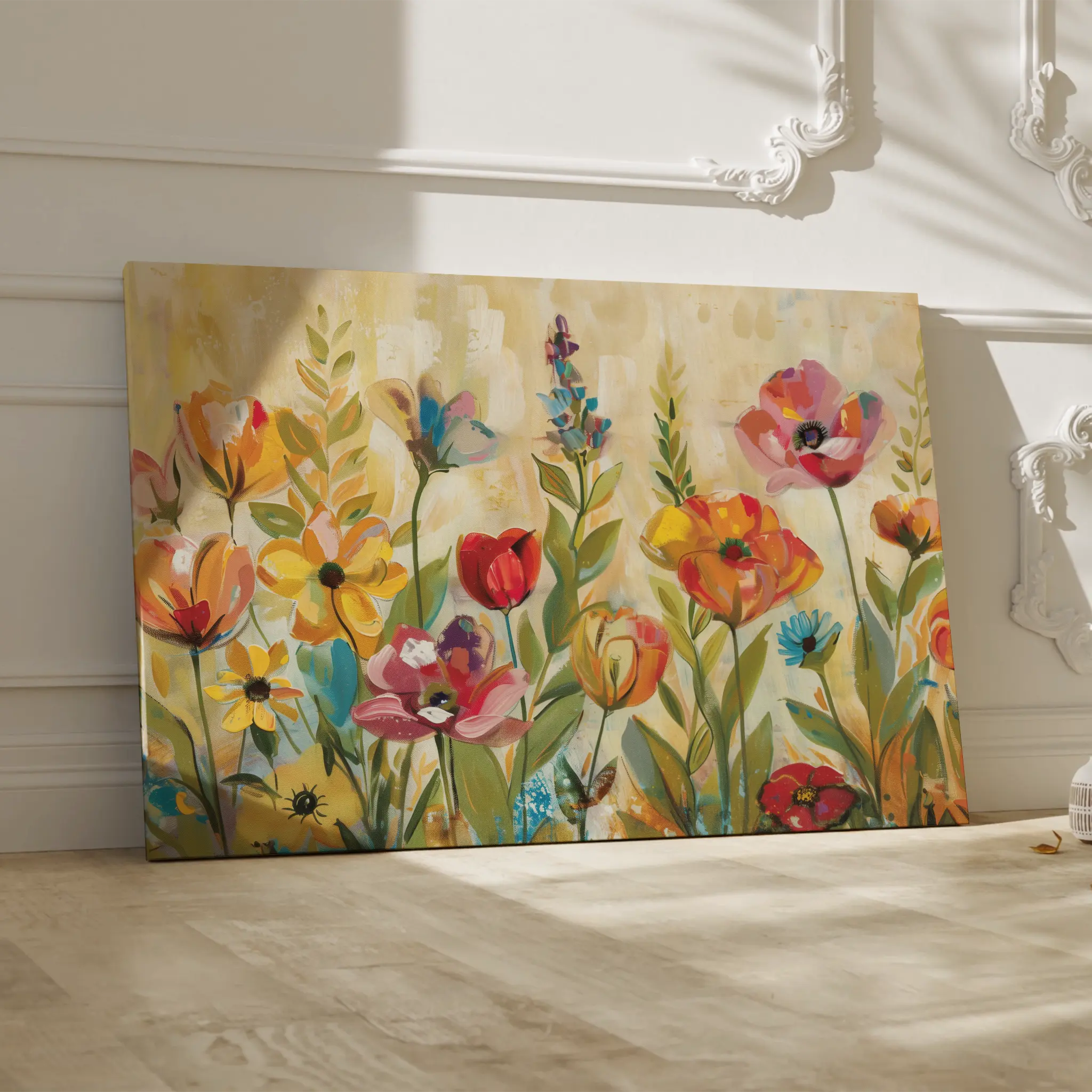 Floral Canvas Wall Art WAD546-F 90 x 60 cm / Stretched on hidden frame