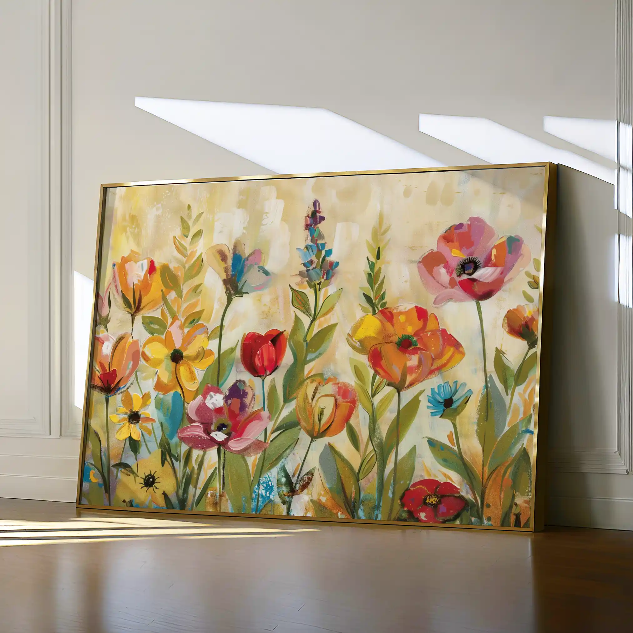 Floral Canvas Wall Art WAD546-F 90 x 60 cm / Stretched on hidden frame