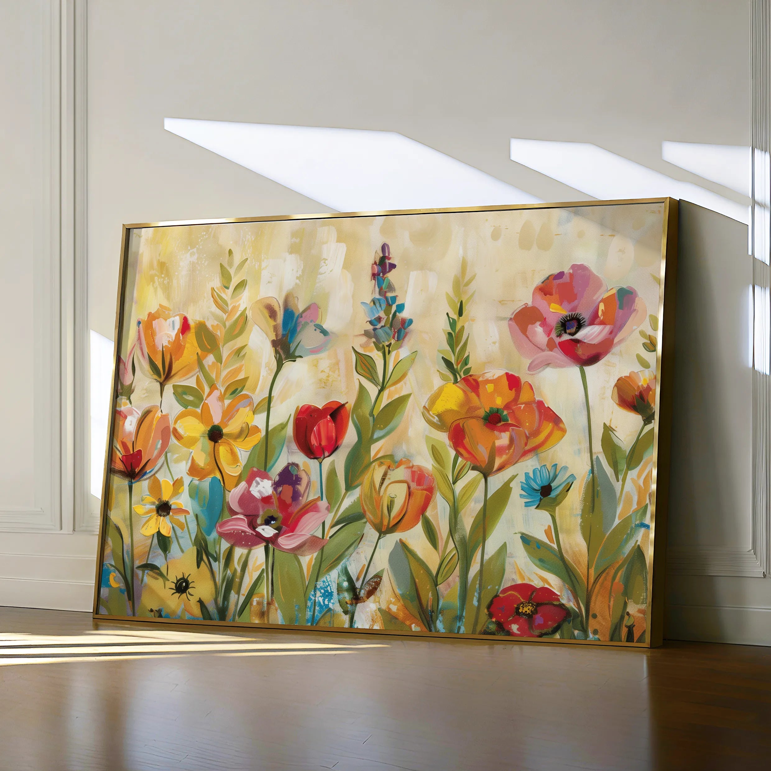 Floral Canvas Wall Art WAD546-F 90 x 60 cm / Stretched on hidden frame