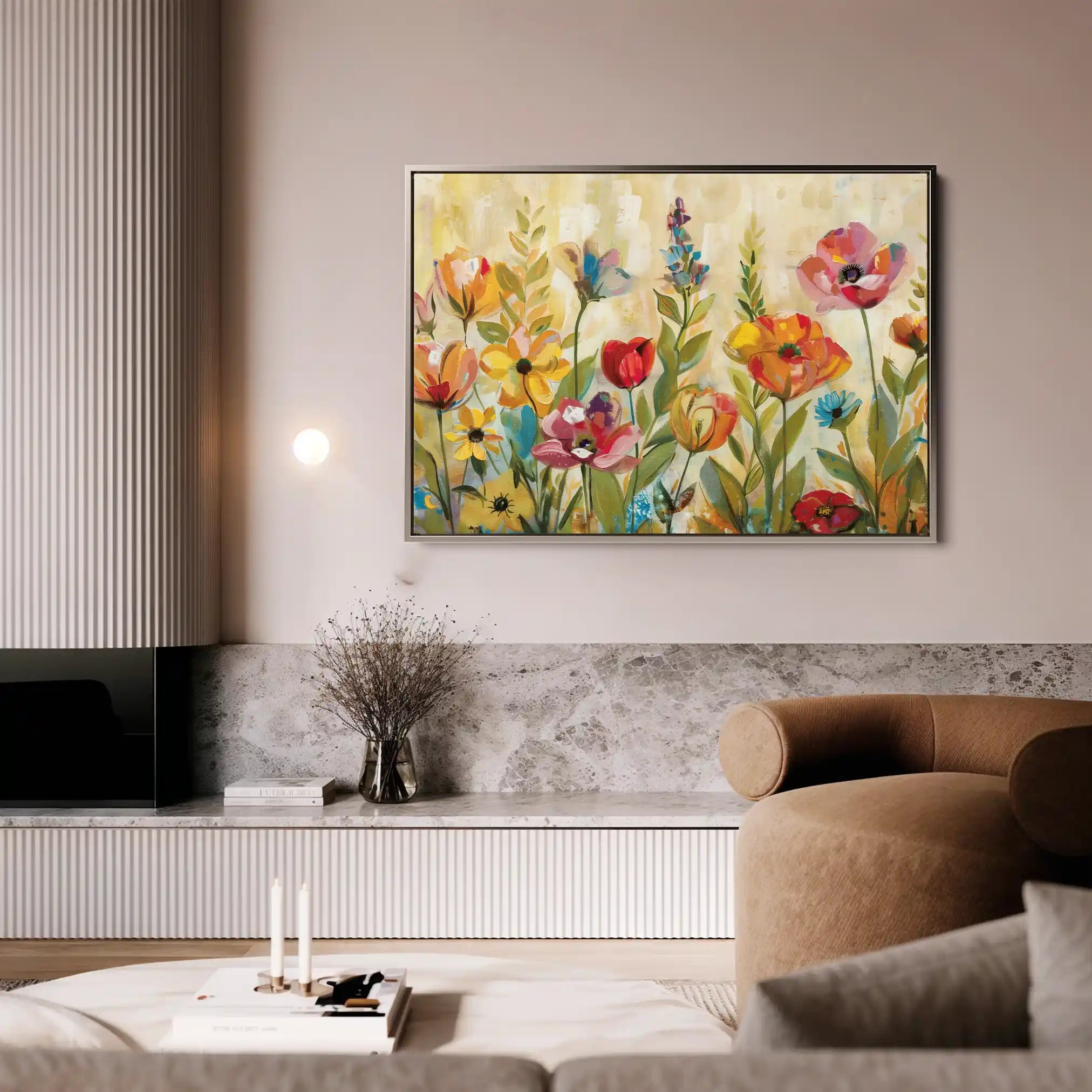 Floral Canvas Wall Art WAD546-F 90 x 60 cm / Stretched on hidden frame