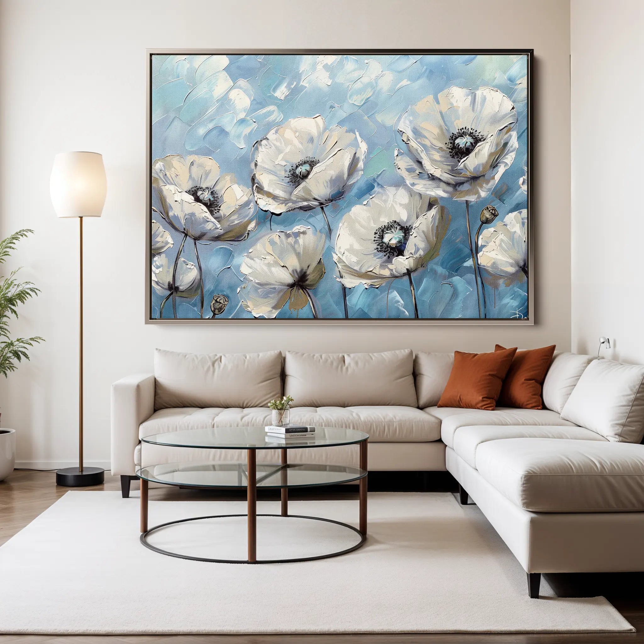 Floral Canvas Wall Art WAD547-F 90 x 60 cm / Stretched on hidden frame