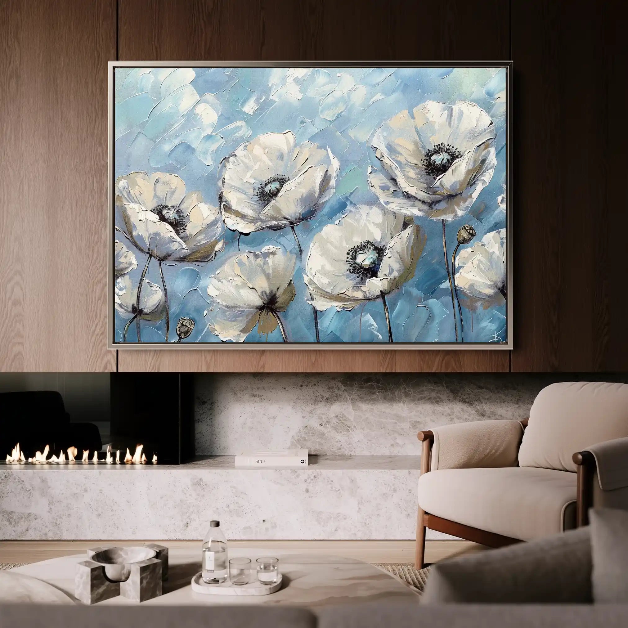 Floral Canvas Wall Art WAD547-F 90 x 60 cm / Stretched on hidden frame
