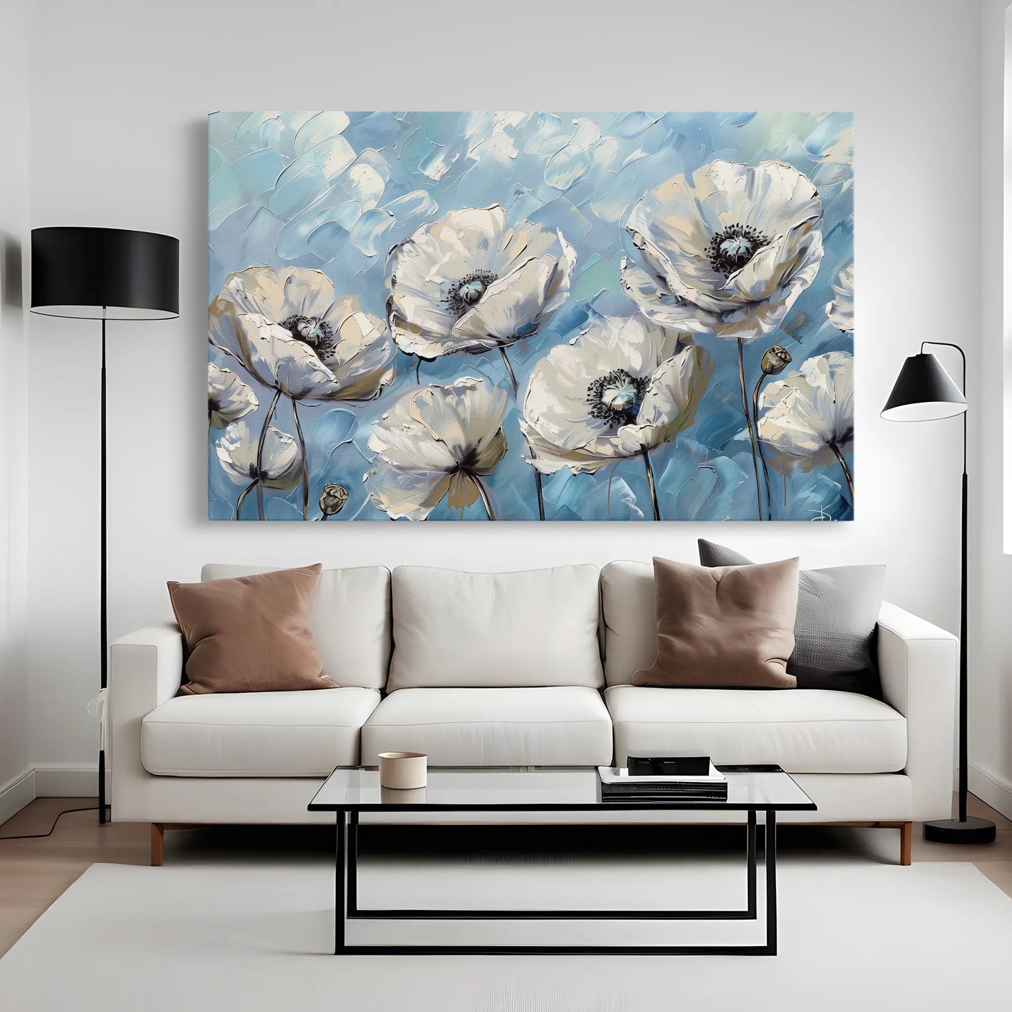 Floral Canvas Wall Art WAD547-F 90 x 60 cm / Stretched on hidden frame