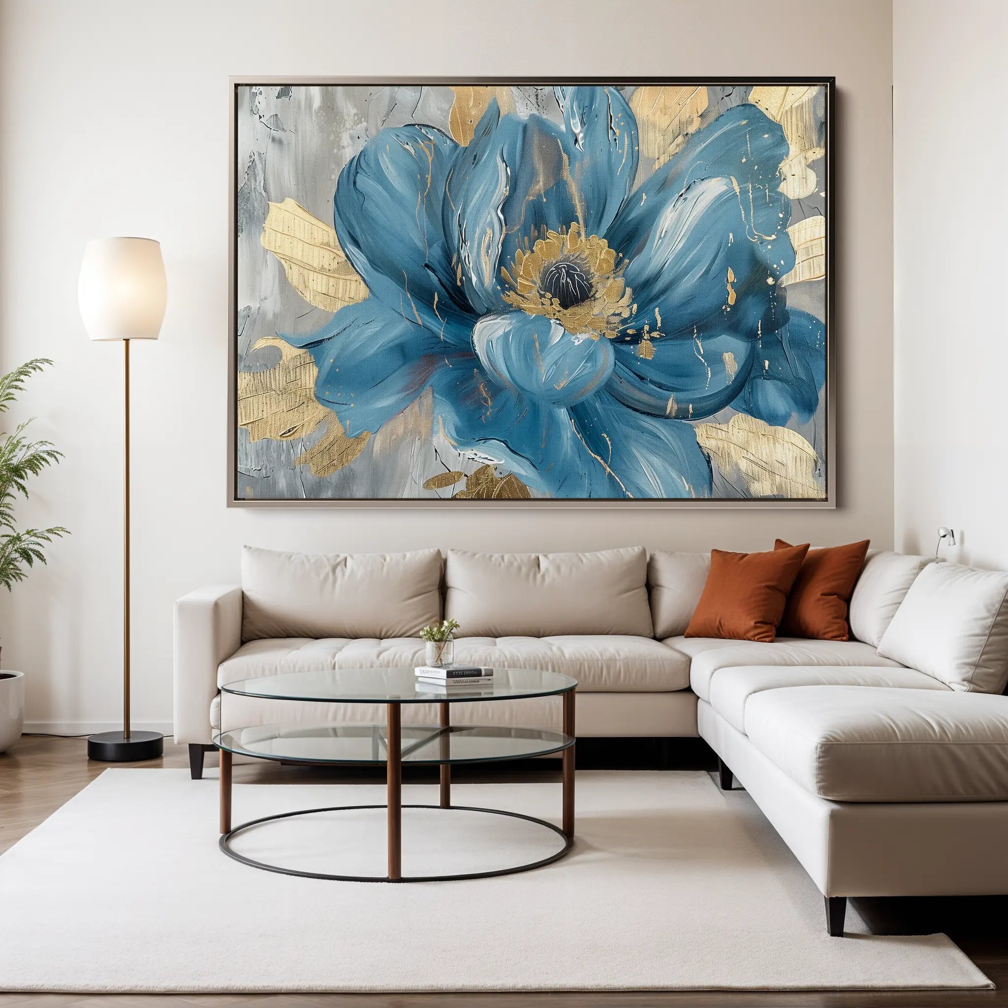 Floral Canvas Wall Art WAD548-F 90 x 60 cm / Stretched on hidden frame