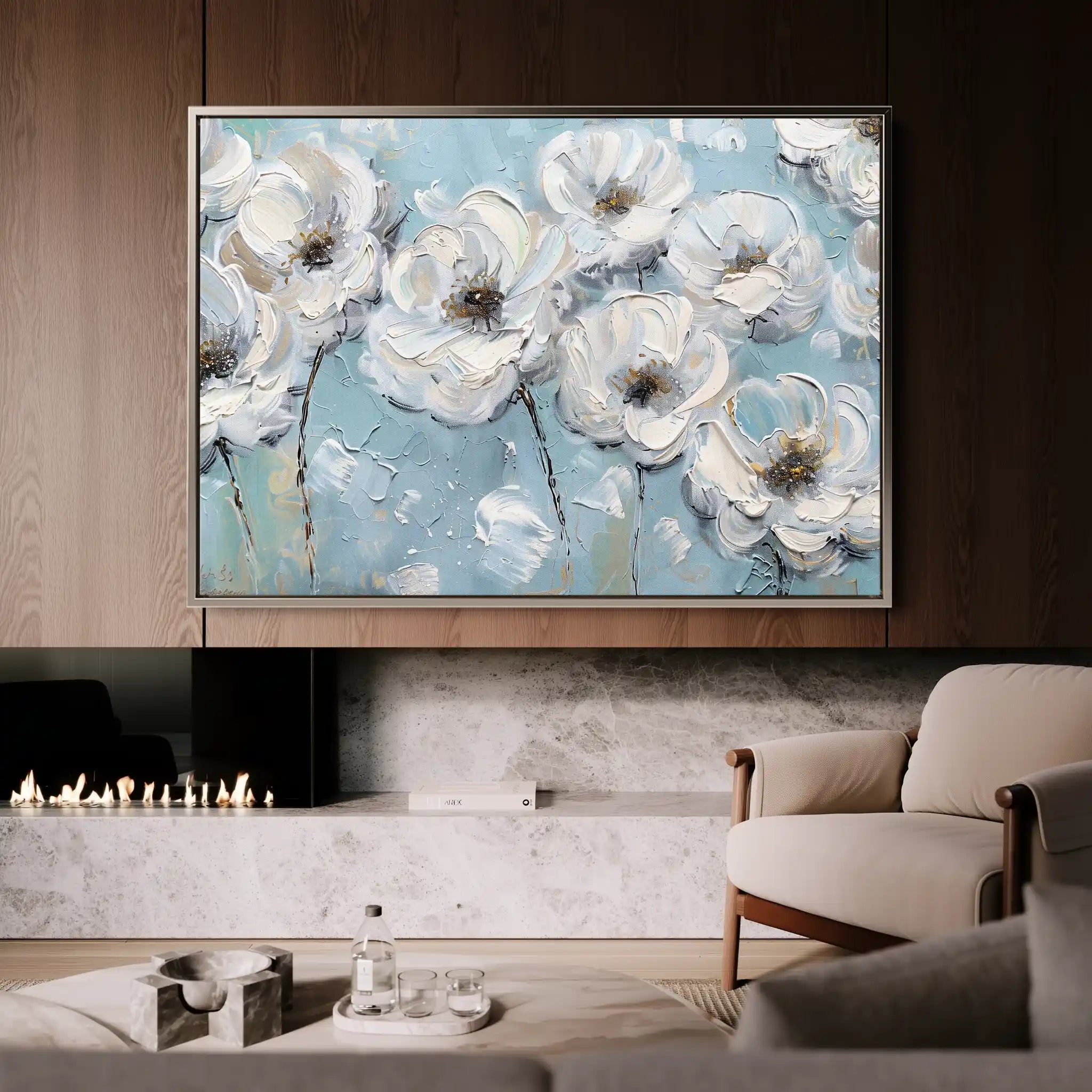 Floral Canvas Wall Art WAD549-F 90 x 60 cm / Stretched on hidden frame