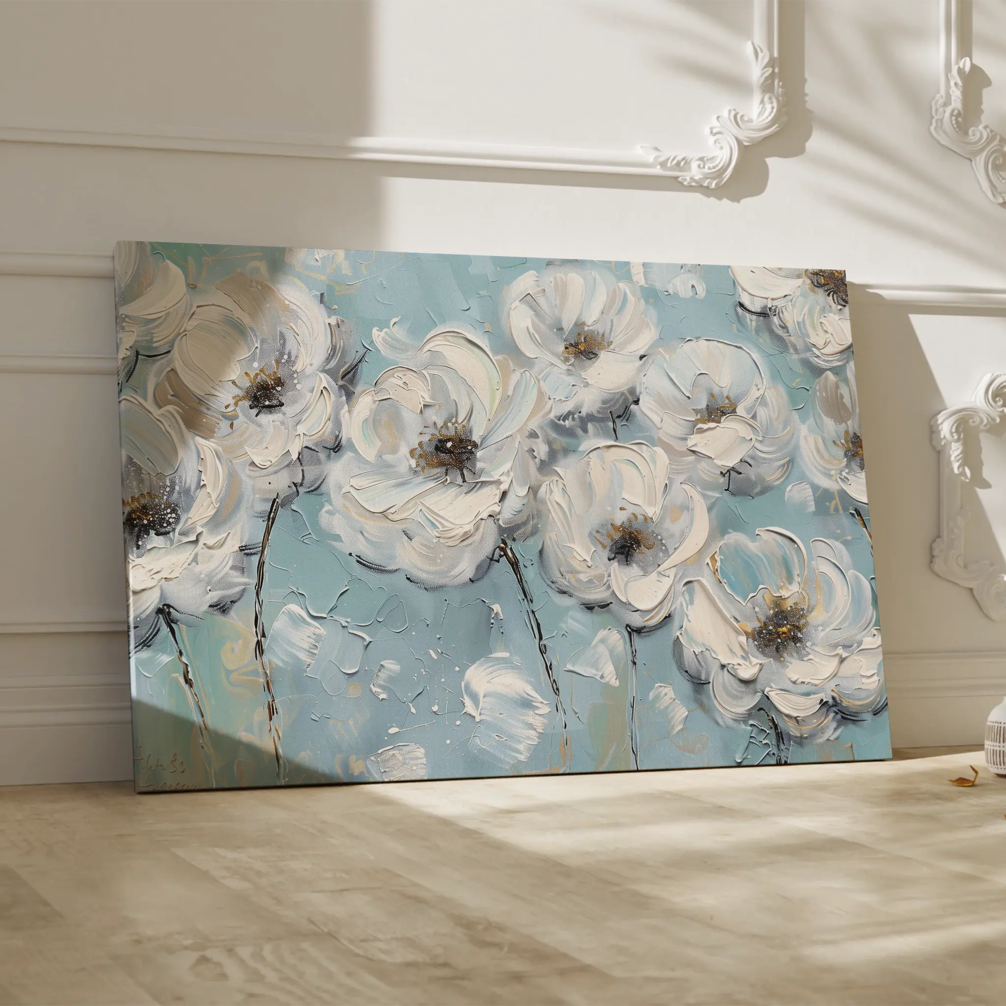 Floral Canvas Wall Art WAD549-F 90 x 60 cm / Stretched on hidden frame