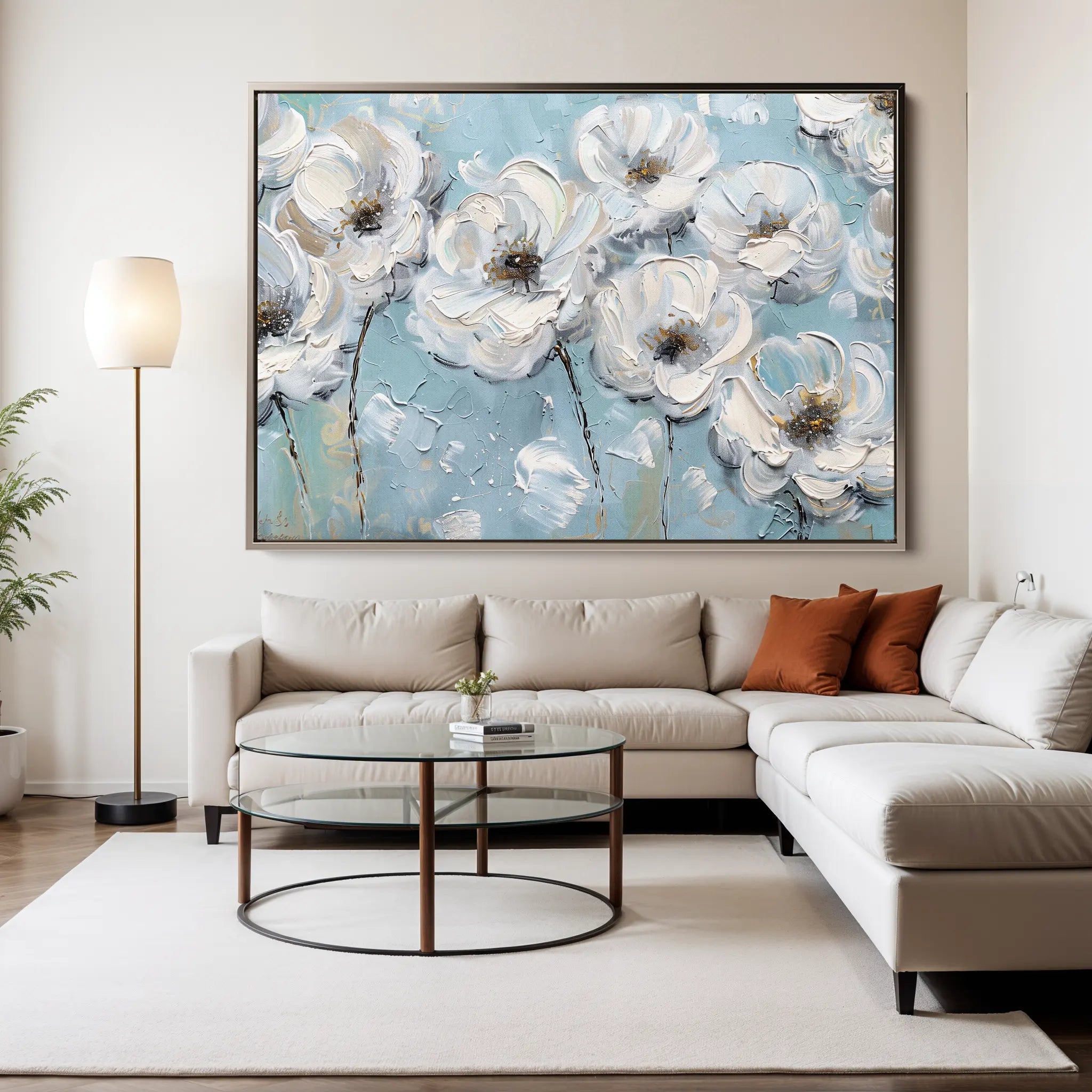 Floral Canvas Wall Art WAD549-F 90 x 60 cm / Stretched on hidden frame