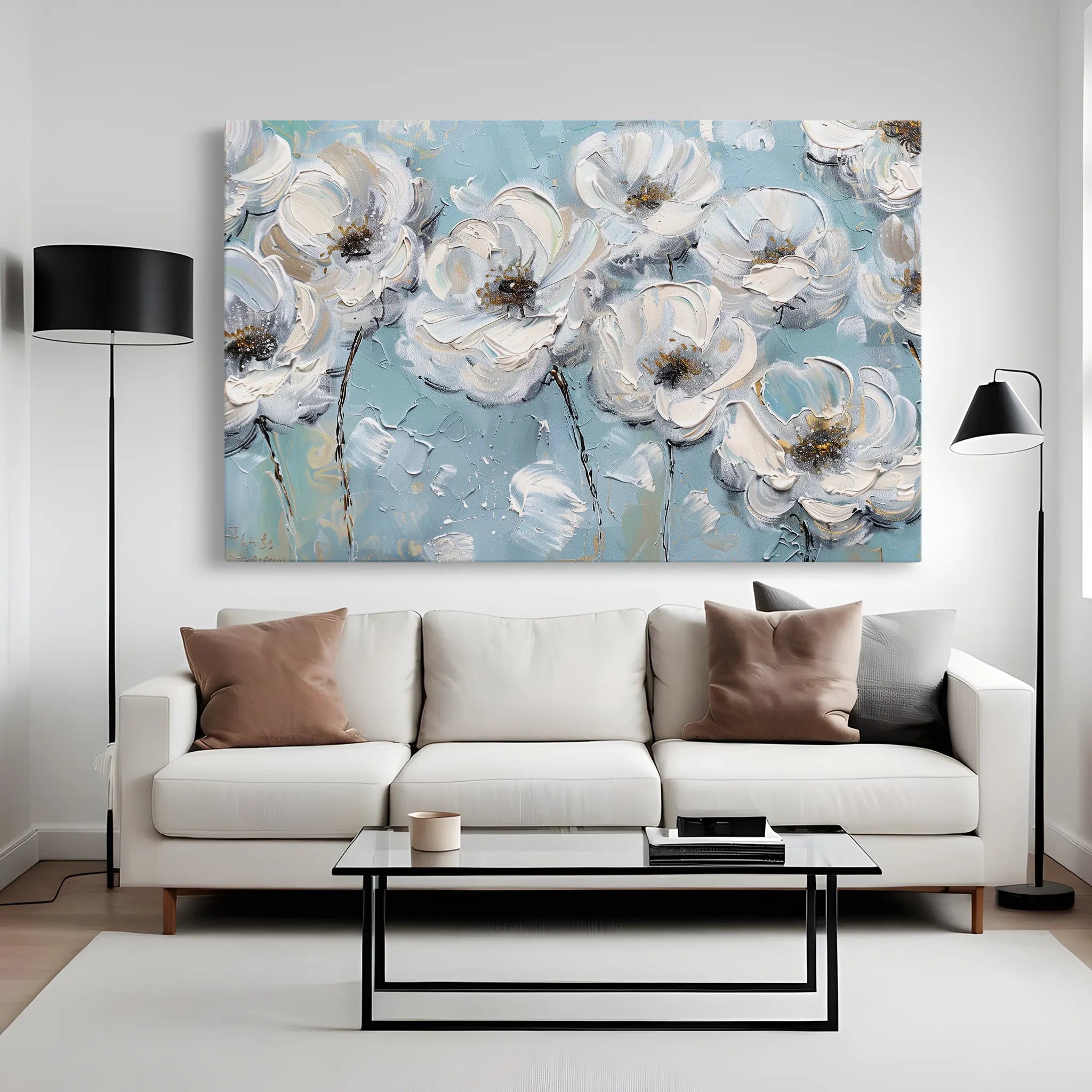 Floral Canvas Wall Art WAD549-F 90 x 60 cm / Stretched on hidden frame