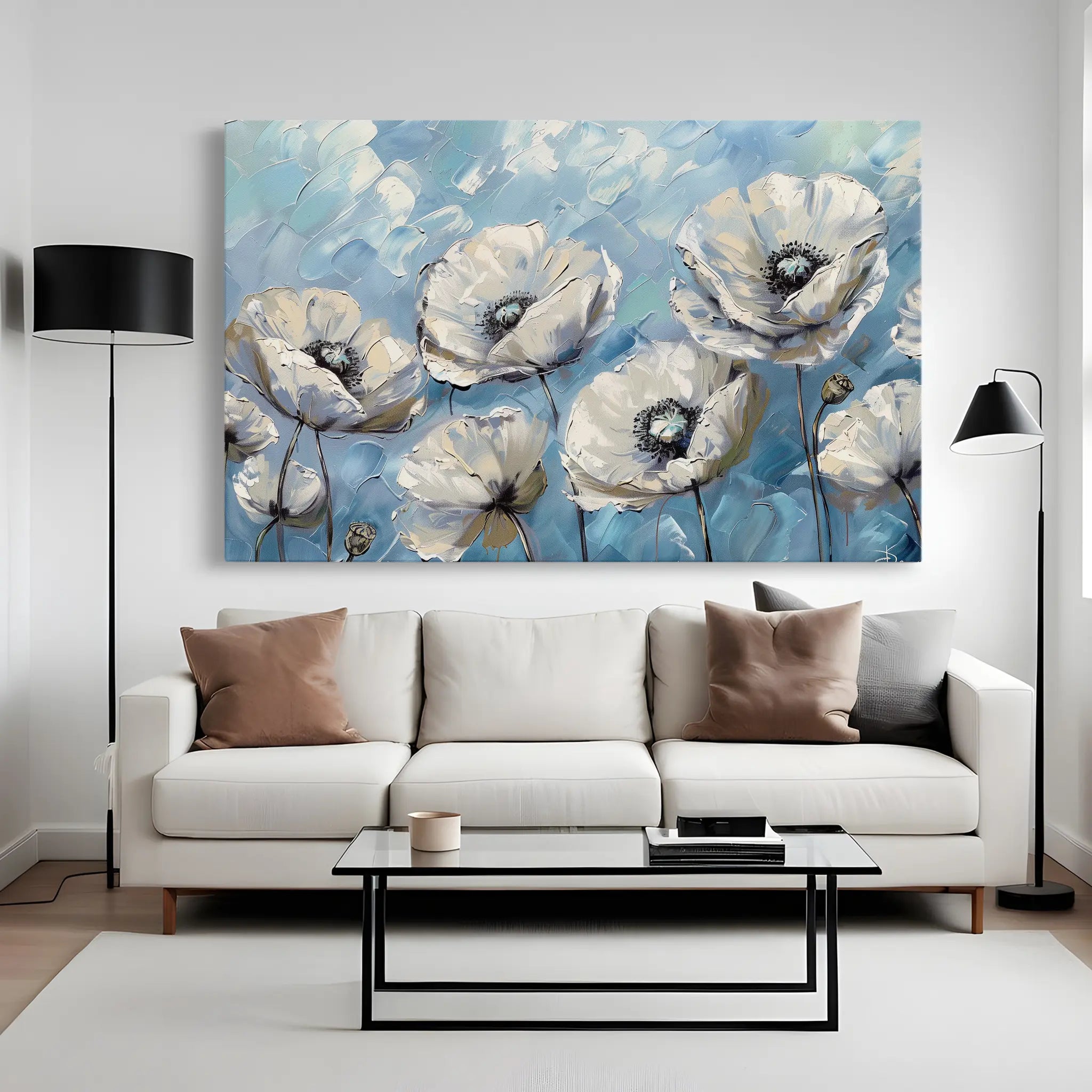 Floral Canvas Wall Art WAD550-F 90 x 60 cm / Stretched on hidden frame