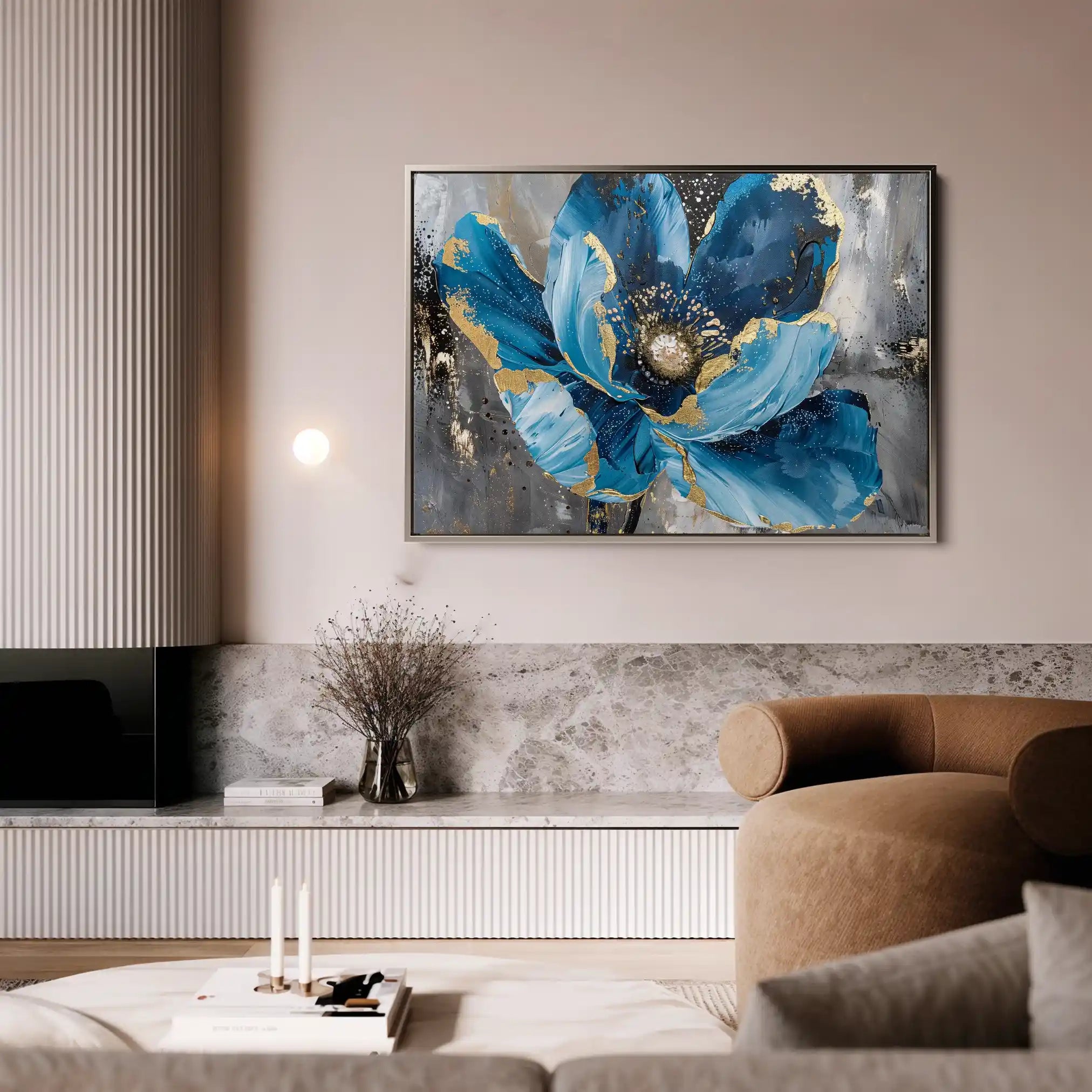 Floral Canvas Wall Art WAD552-F 90 x 60 cm / Stretched on hidden frame