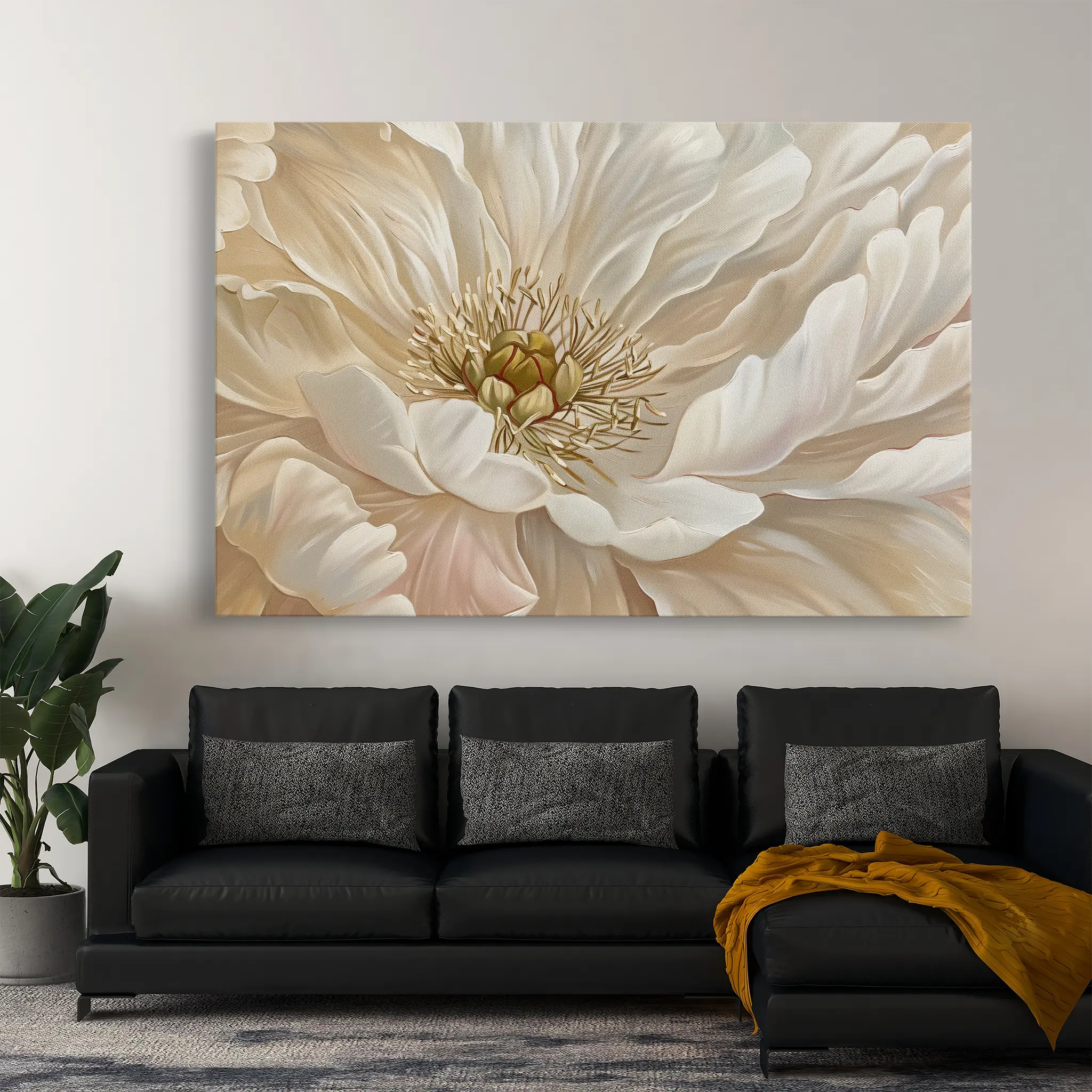 Floral Canvas Wall Art WAD553-F 90 x 60 cm / Stretched on hidden frame