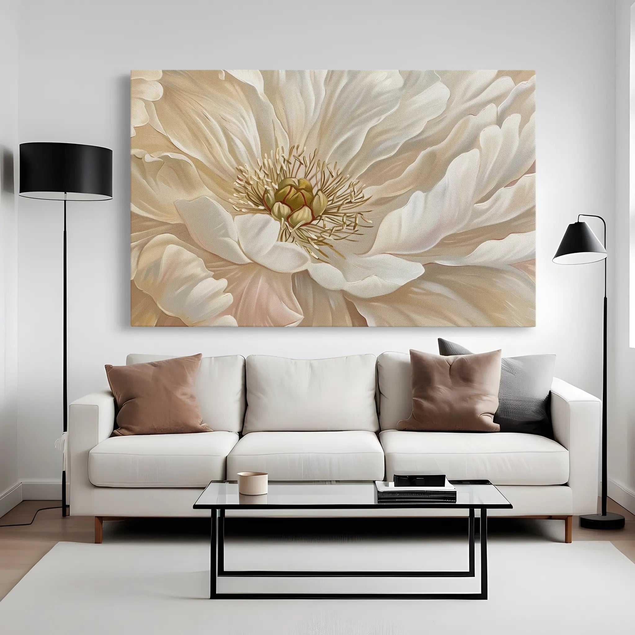 Floral Canvas Wall Art WAD553-F 90 x 60 cm / Stretched on hidden frame