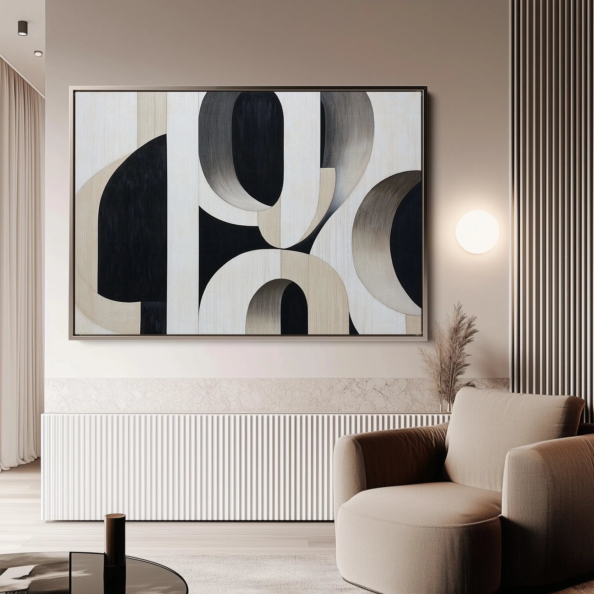 Abstract Canvas Wall Art WAD554-A 90 x 60 cm / Stretched on hidden frame