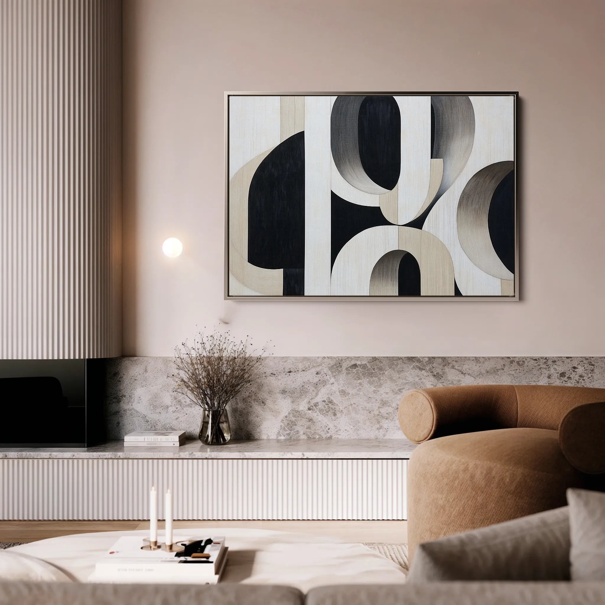 Abstract Canvas Wall Art WAD554-A 90 x 60 cm / Stretched on hidden frame