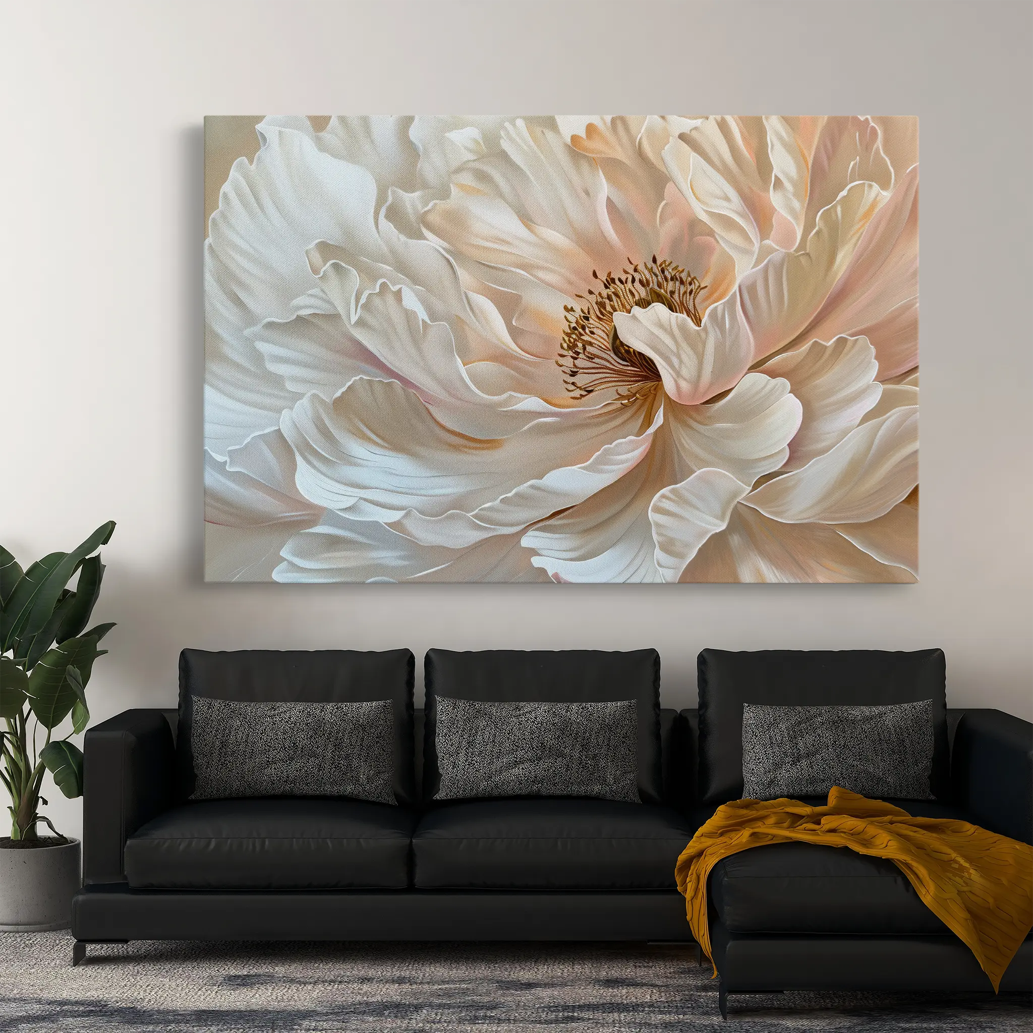 Floral Canvas Wall Art WAD554-F 90 x 60 cm / Stretched on hidden frame