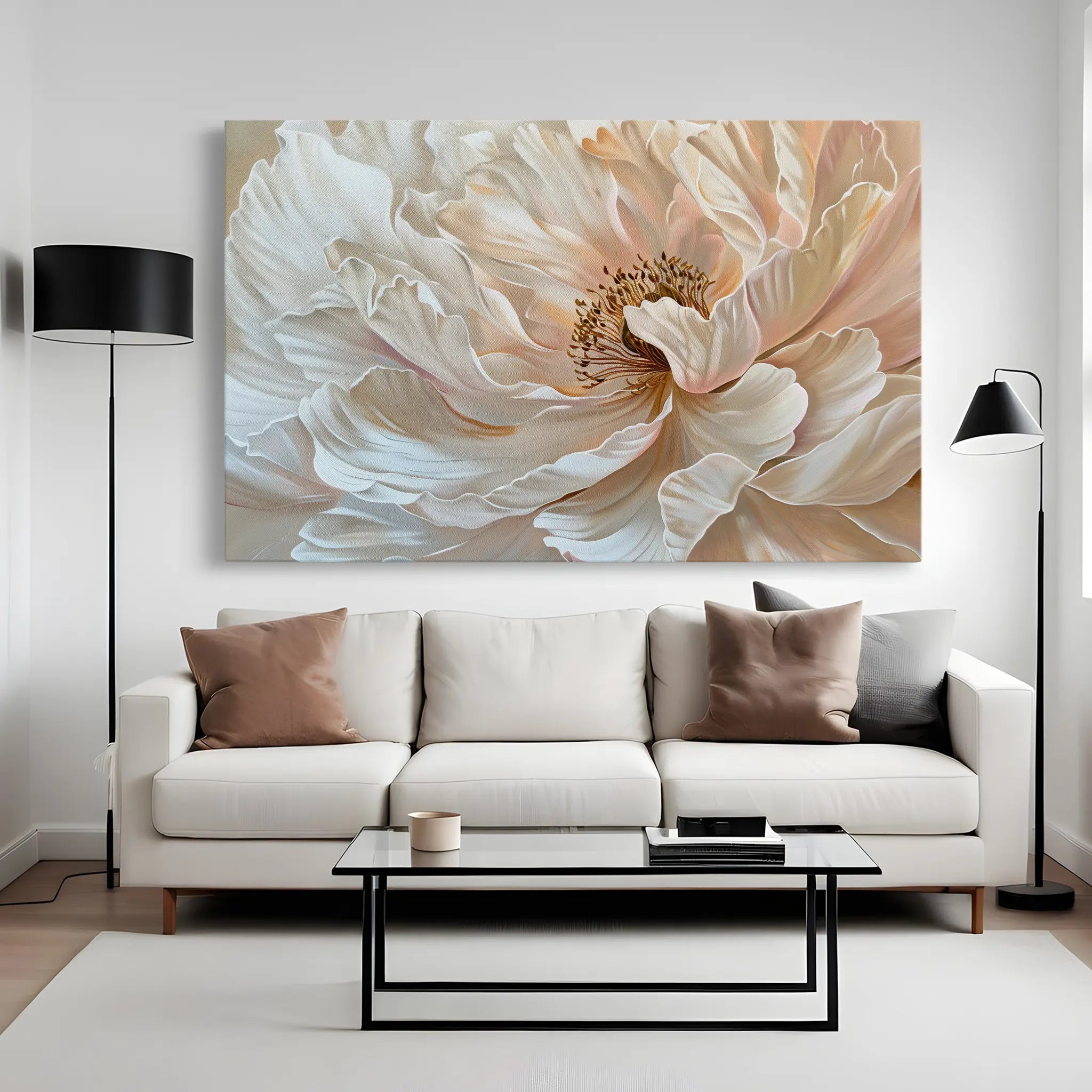 Floral Canvas Wall Art WAD554-F 90 x 60 cm / Stretched on hidden frame