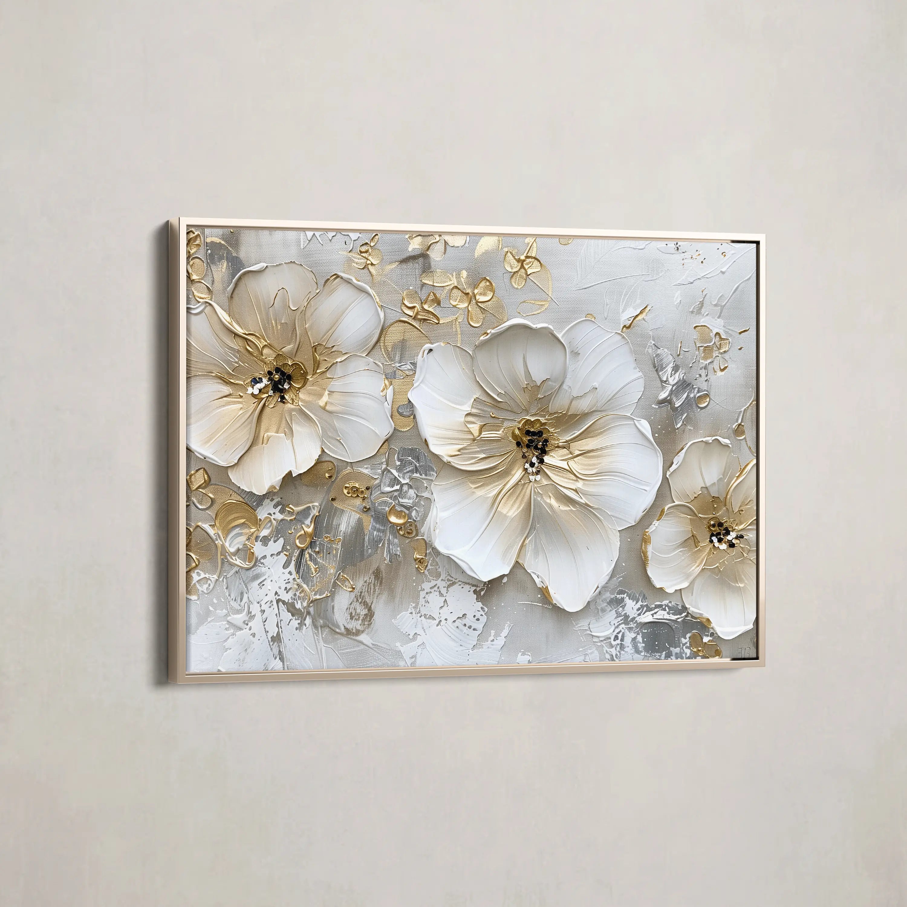 Floral Canvas Wall Art WAD555-F 90 x 60 cm / Stretched on hidden frame