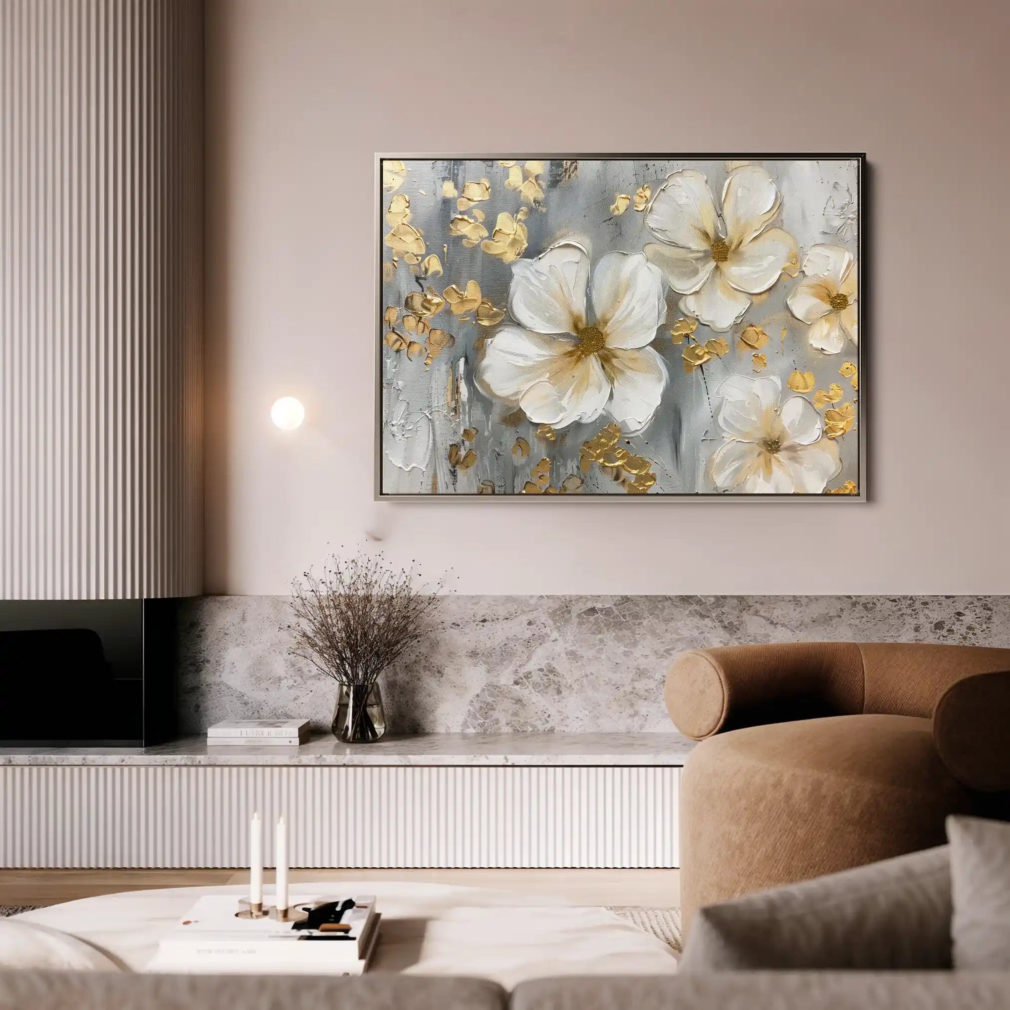 Floral Canvas Wall Art WAD556-F 90 x 60 cm / Stretched on hidden frame