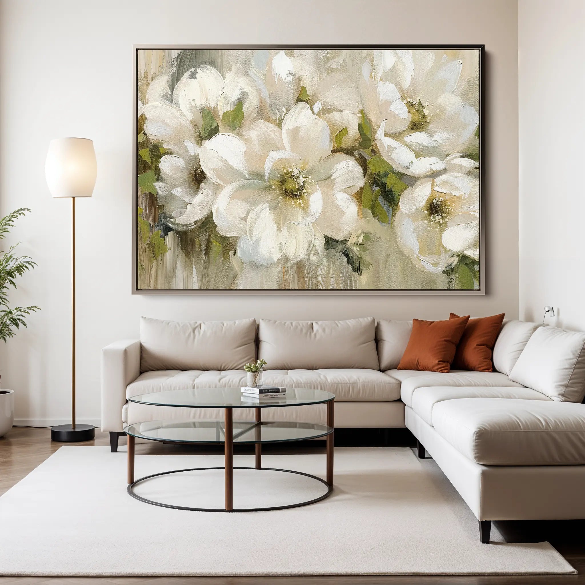 Floral Canvas Wall Art WAD557-F 90 x 60 cm / Stretched on hidden frame