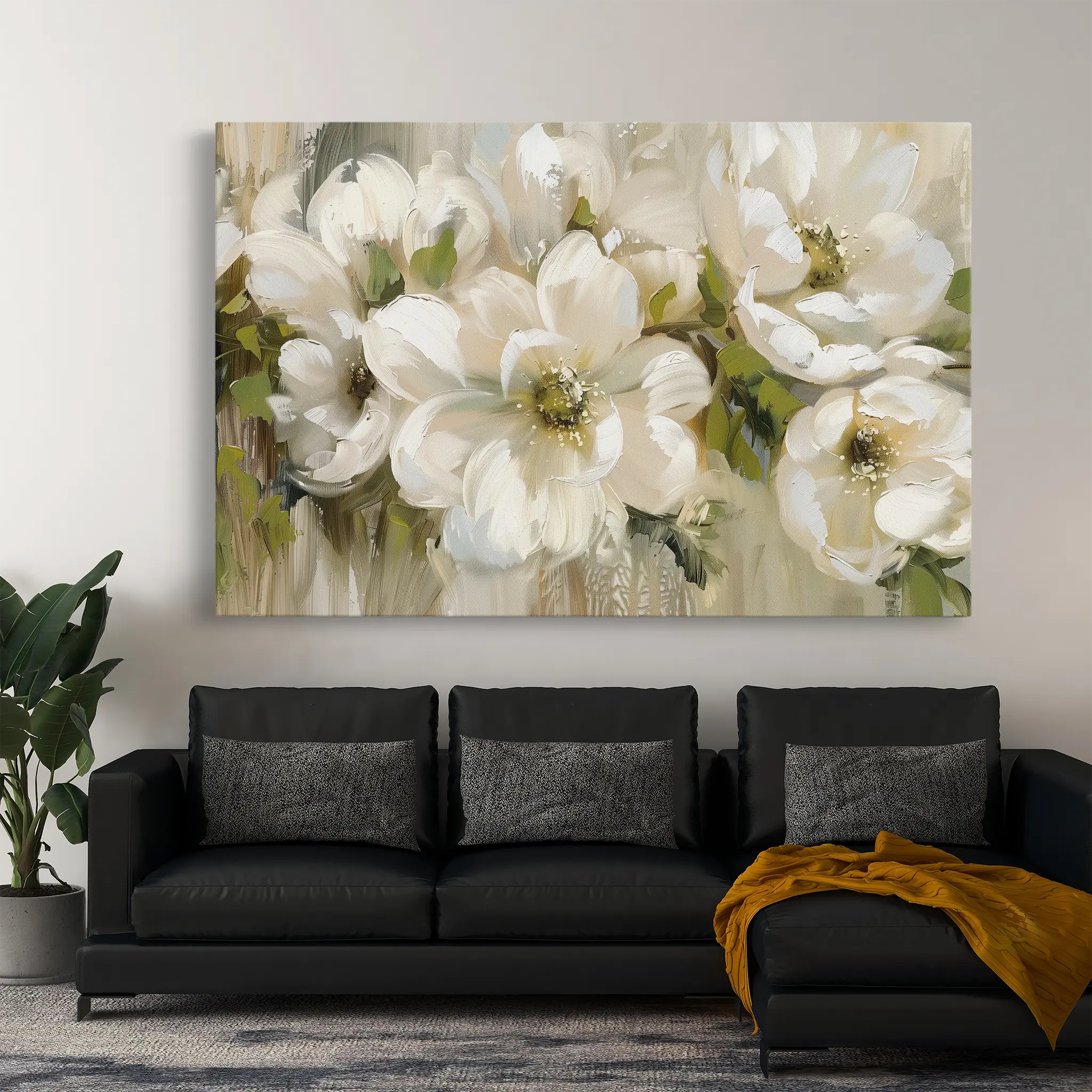 Floral Canvas Wall Art WAD557-F 90 x 60 cm / Stretched on hidden frame