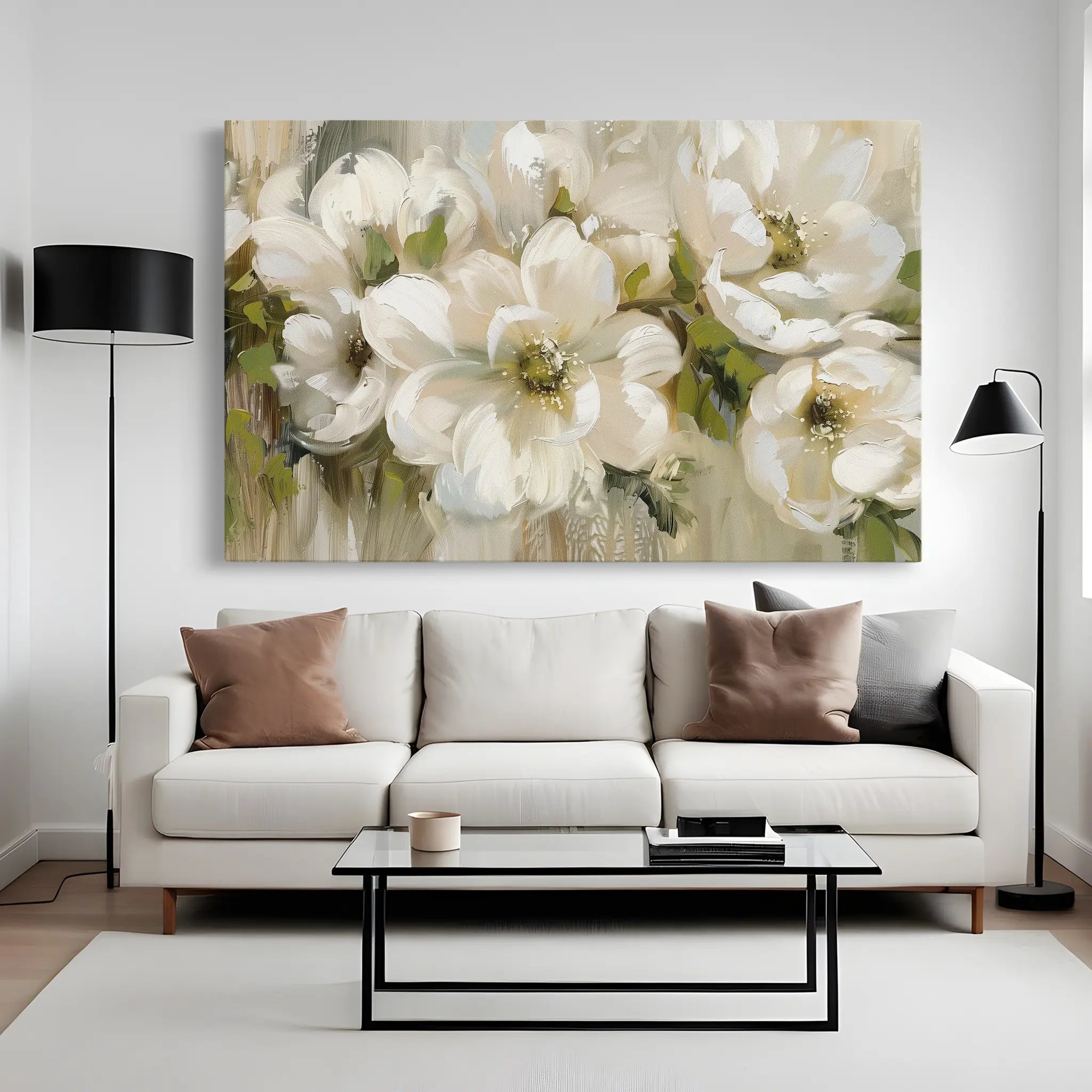 Floral Canvas Wall Art WAD557-F 90 x 60 cm / Stretched on hidden frame